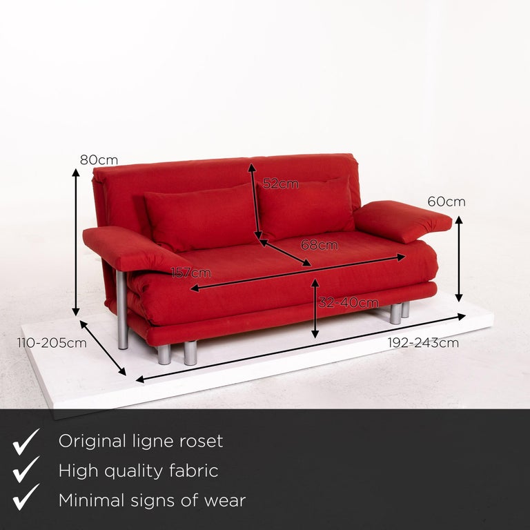 Ligne Roset Multy Fabric Sofa Bed Red Sofa Function Sleep Function Couch At 1stdibs