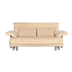 Ligne Roset Multy Fabric Sofa Beige Two-Seat Function Sleeping Function Sofa