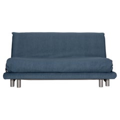 Ligne Roset Multy Fabric Sofa Blue Three-Seater Couch Function Sleeping Function