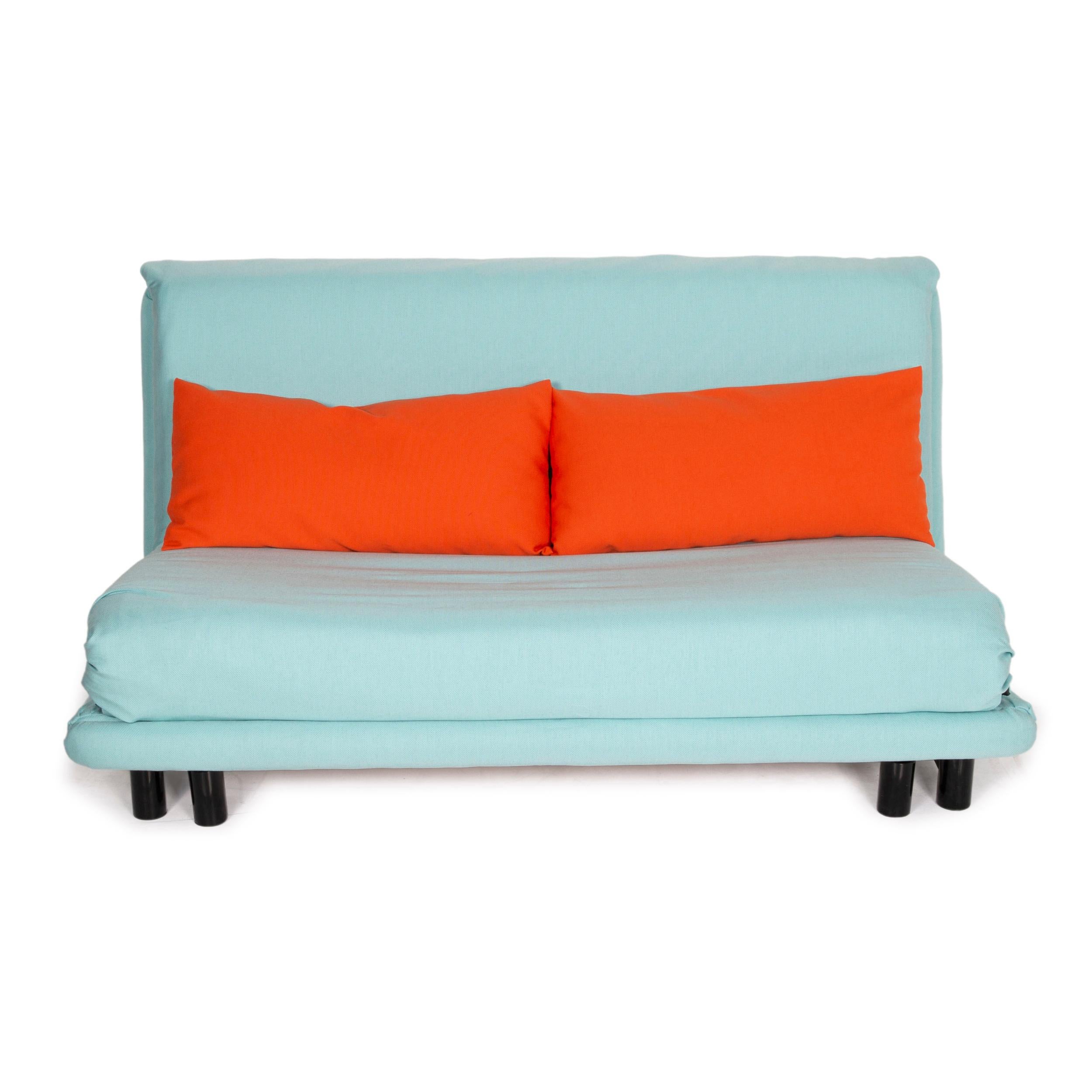 Ligne Roset Multy Fabric Sofa Blue Three-Seater Sleeping Function New Cover 2