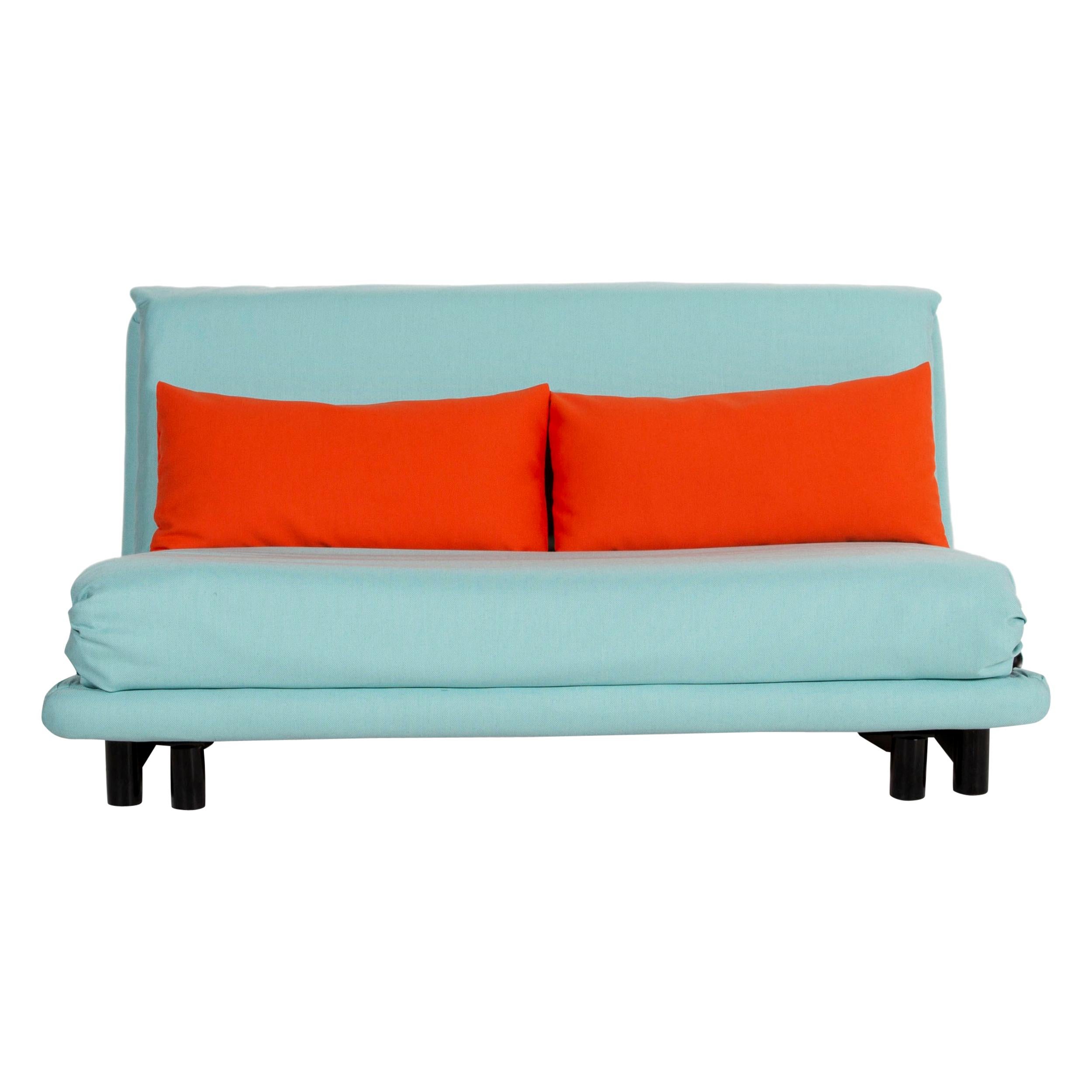 Ligne Roset Multy Fabric Sofa Blue Three-Seater Sleeping Function New Cover