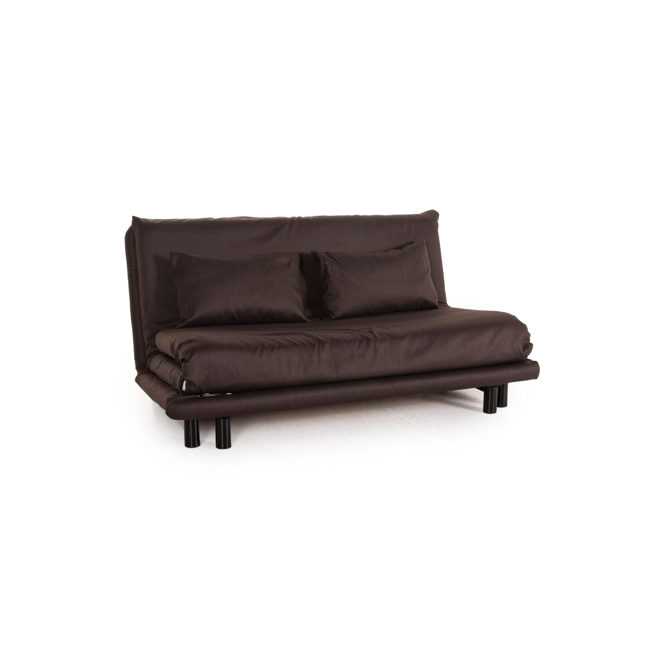 Ligne Roset Multy Fabric Sofa Brown Three-Seater Function Sleeping Function In Fair Condition For Sale In Cologne, DE