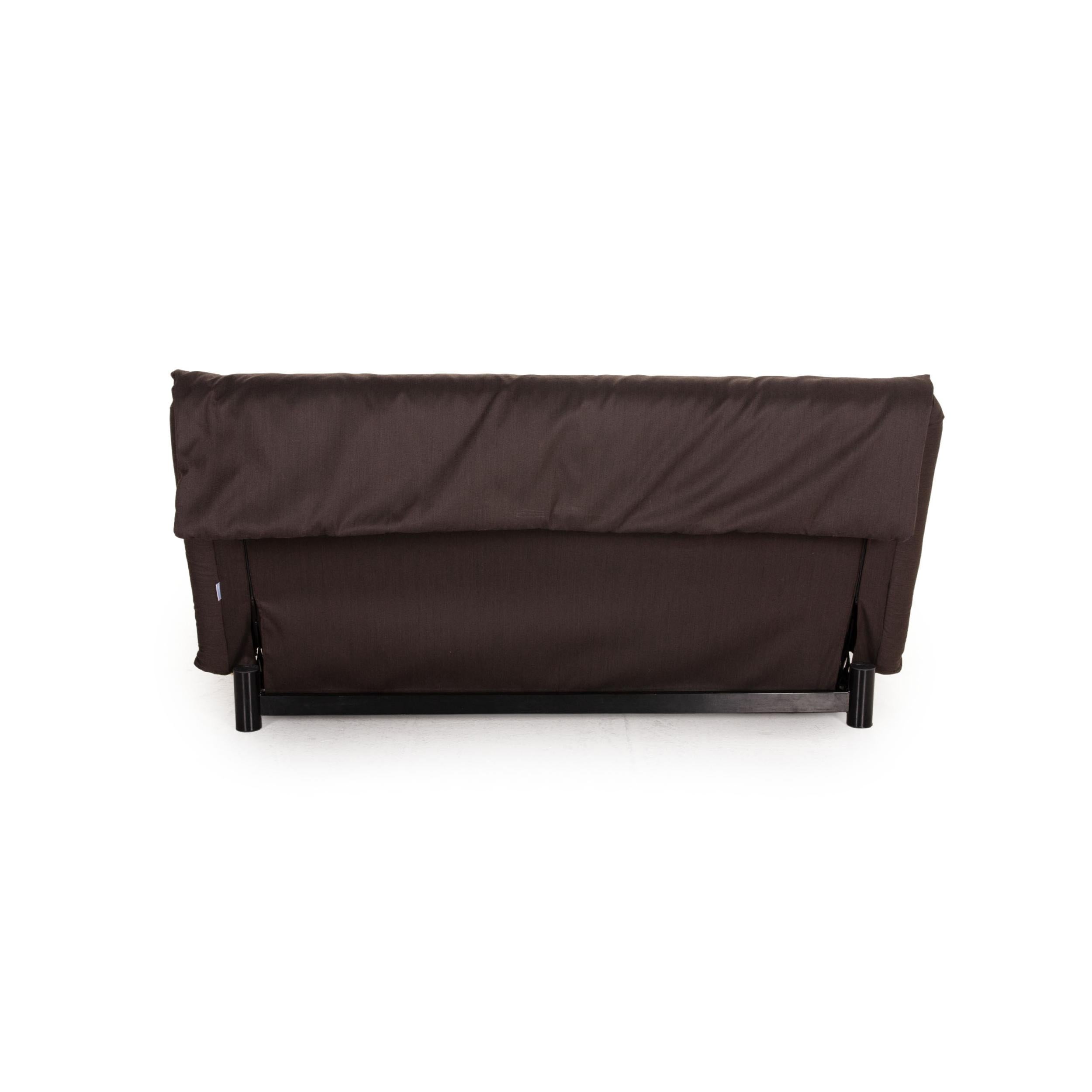 Ligne Roset Multy Fabric Sofa Brown Three-Seater Function Sleeping Function For Sale 1
