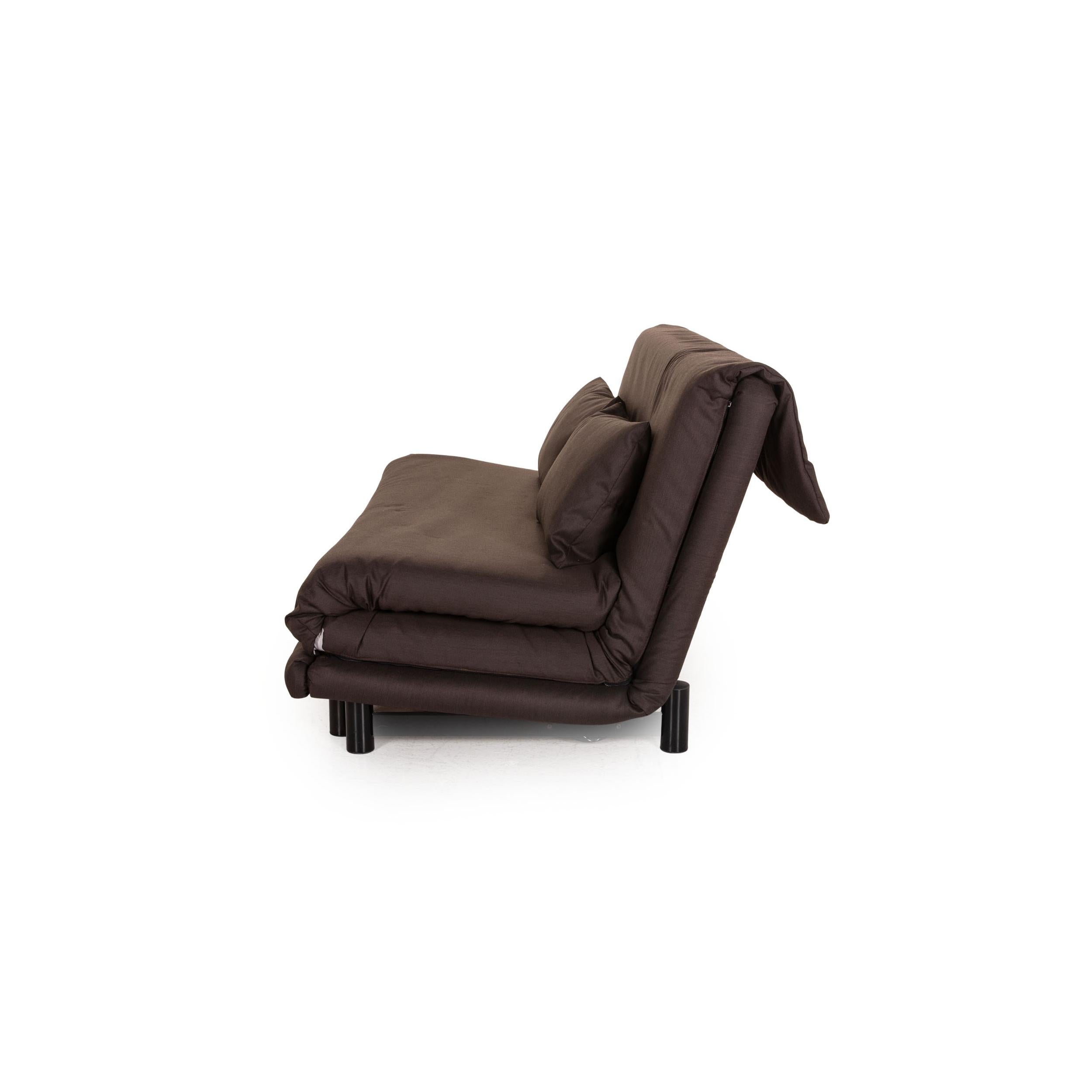 Ligne Roset Multy Fabric Sofa Brown Three-Seater Function Sleeping Function For Sale 2
