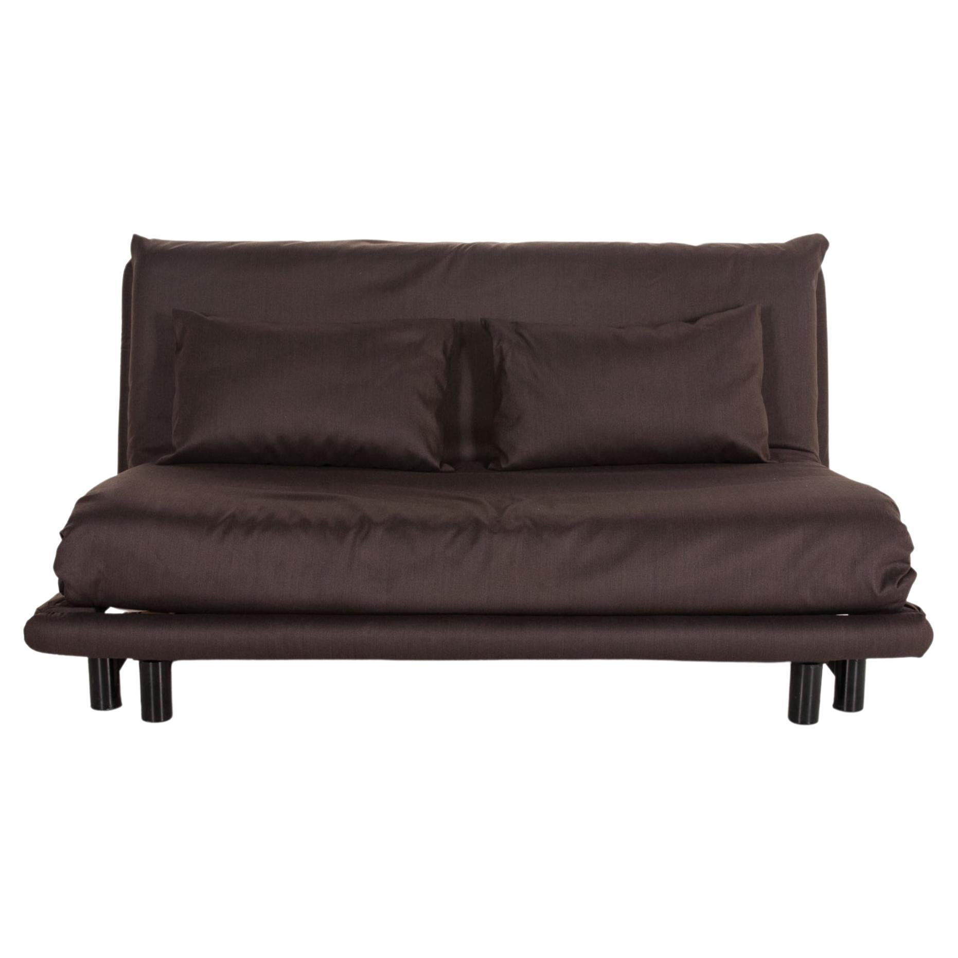 Ligne Roset Multy Fabric Sofa Brown Three-Seater Function Sleeping Function For Sale