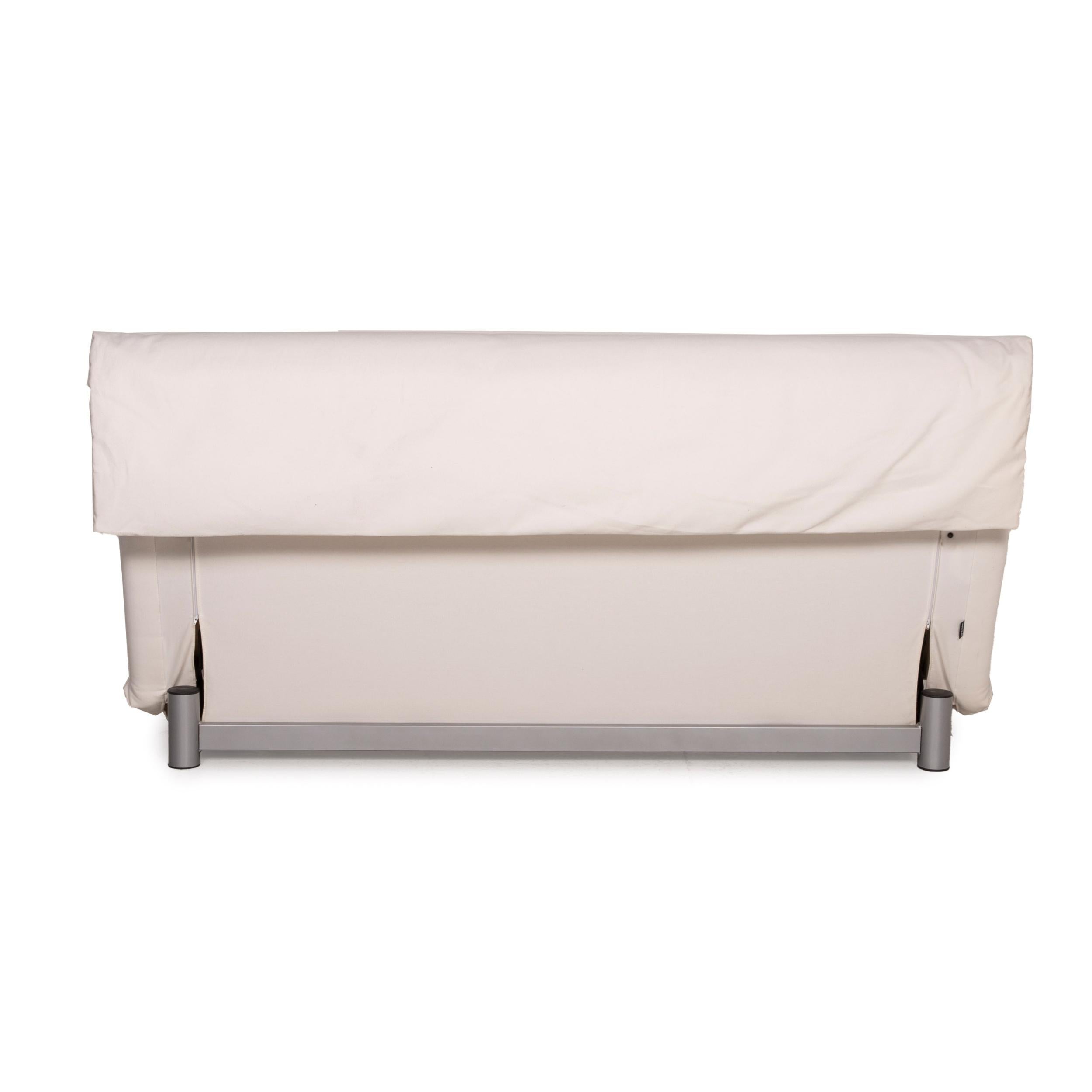 Ligne Roset Multy Fabric Sofa Cream Two-Seater Sofa Bed 1