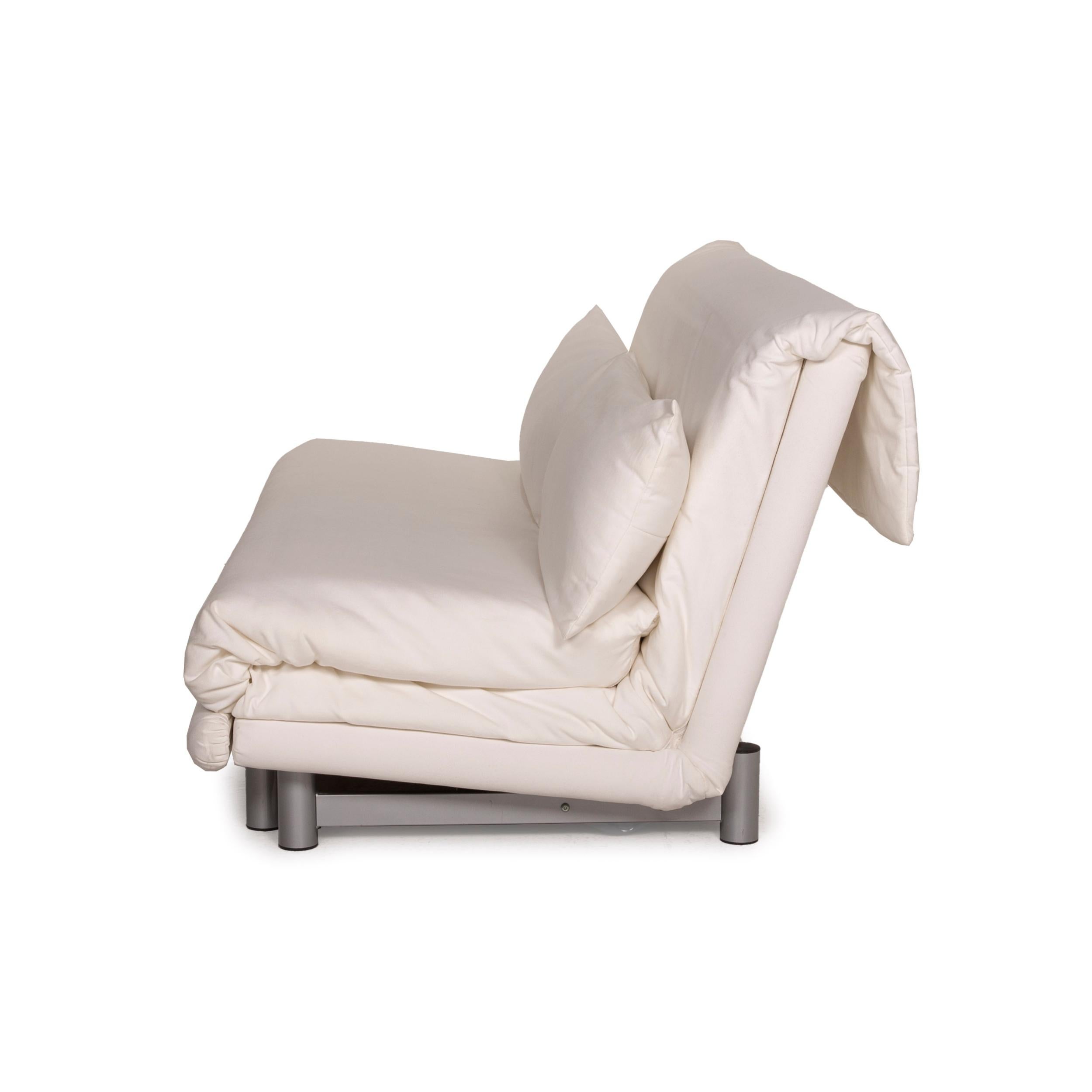 Ligne Roset Multy Fabric Sofa Cream Two-Seater Sofa Bed 2