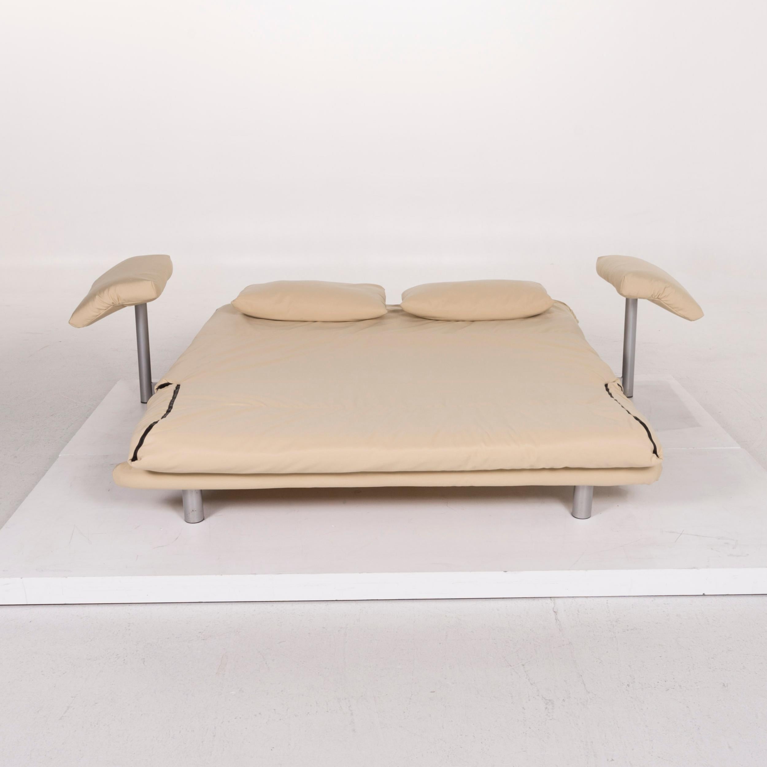 Contemporary Ligne Roset Multy Fabric Sofa Cream Two-Seat Sofa Bed