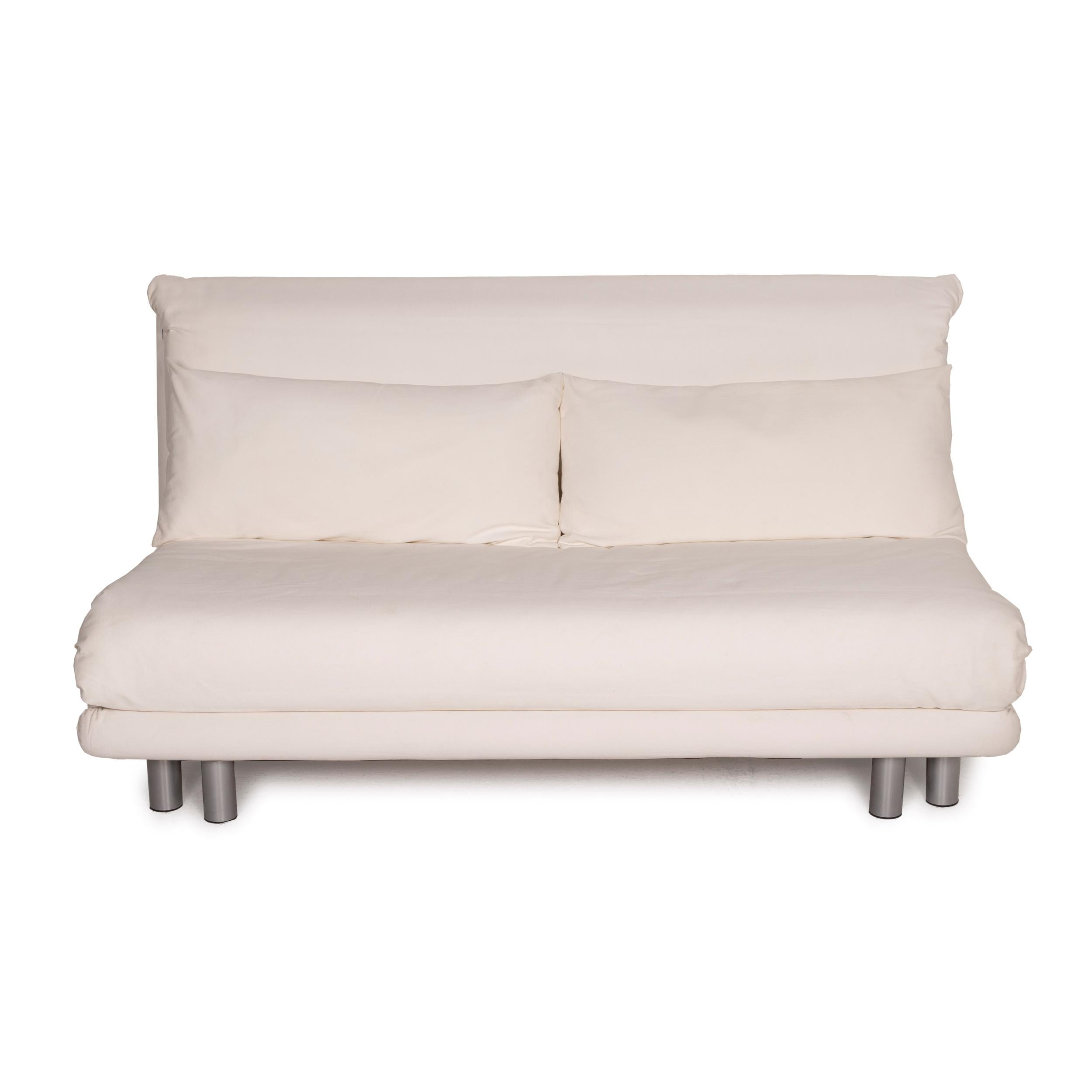 Ligne Roset Multy Fabric Sofa Cream Two-Seater Sofa Bed In Excellent Condition In Cologne, DE