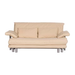 Ligne Roset Multy Fabric Sofa Cream Two-Seat Sofa Bed