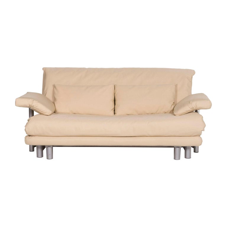 Ligne Roset Multy Fabric Sofa Cream Two-Seat Sofa Bed at 1stDibs