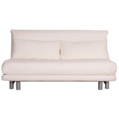 Ligne Roset Multy Fabric Sofa Cream Two-Seater Sofa Bed