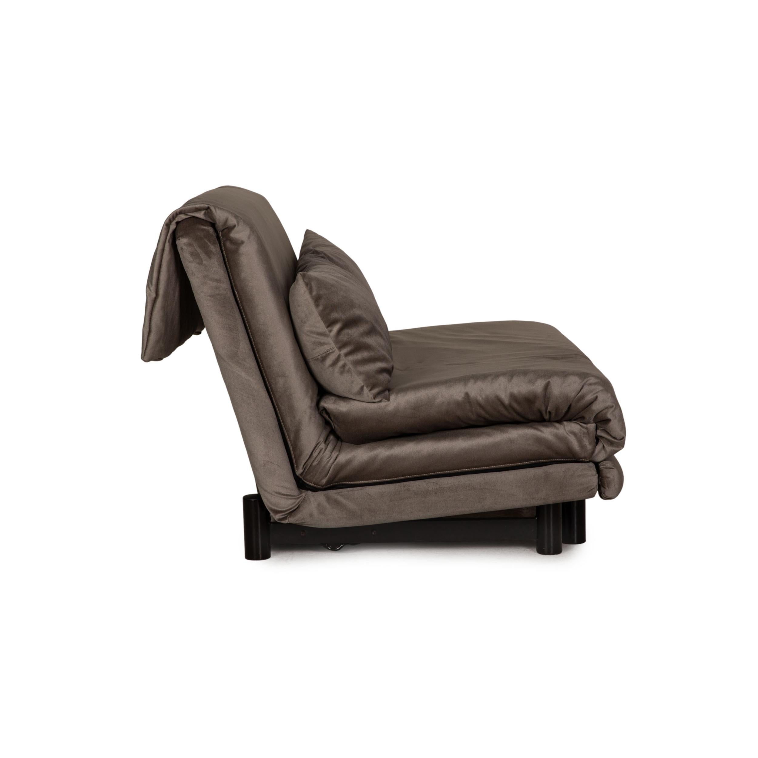 Ligne Roset Multy Fabric Sofa Gray Couch Function Sofa Bed In Fair Condition For Sale In Cologne, DE