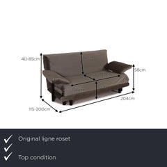 Canapé deux places Ligne Roset Multy en tissu gris fonction de coussin Sleeping Function