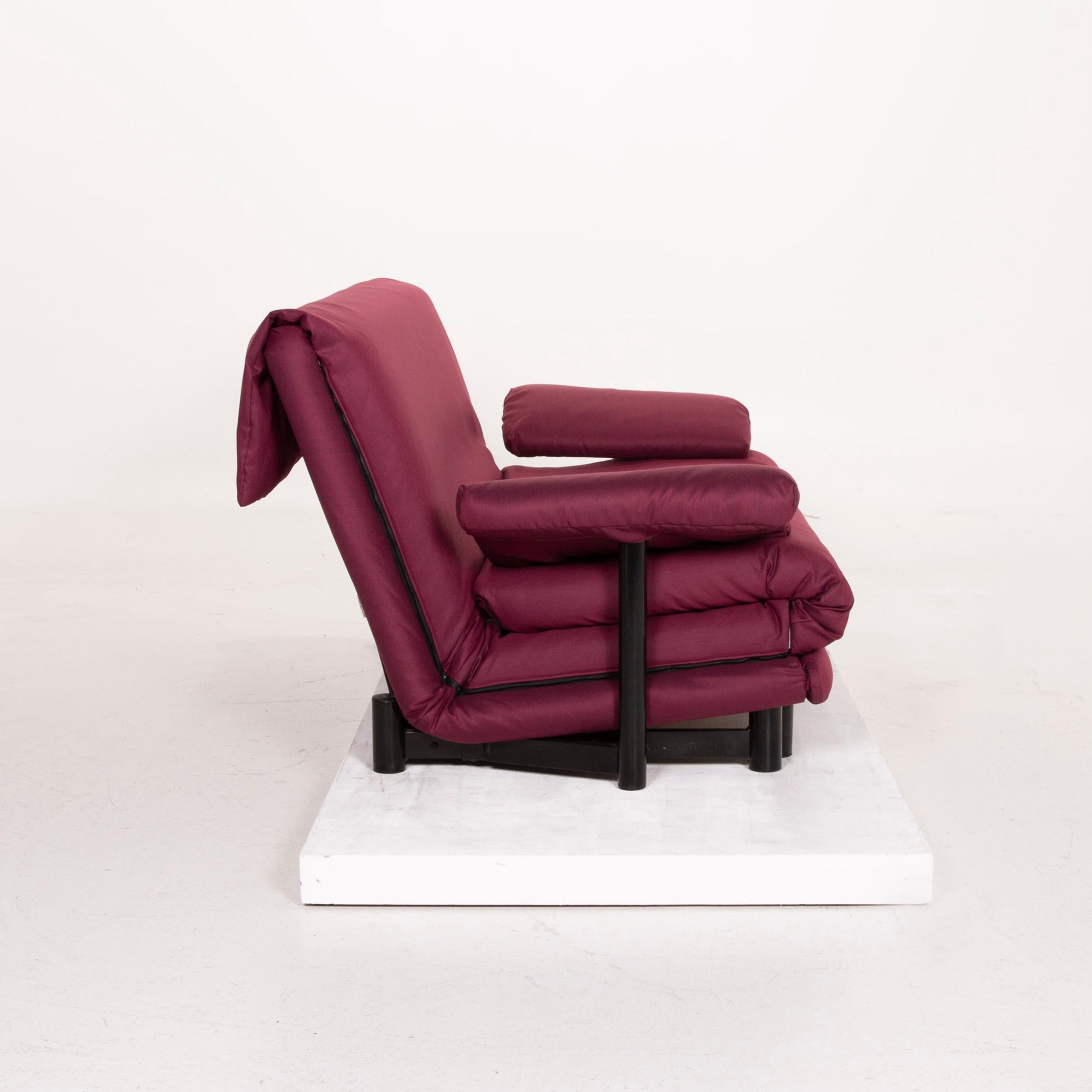 Ligne Roset Multy Fabric Sofa Purple Three-Seat Sleeping Function For Sale 3