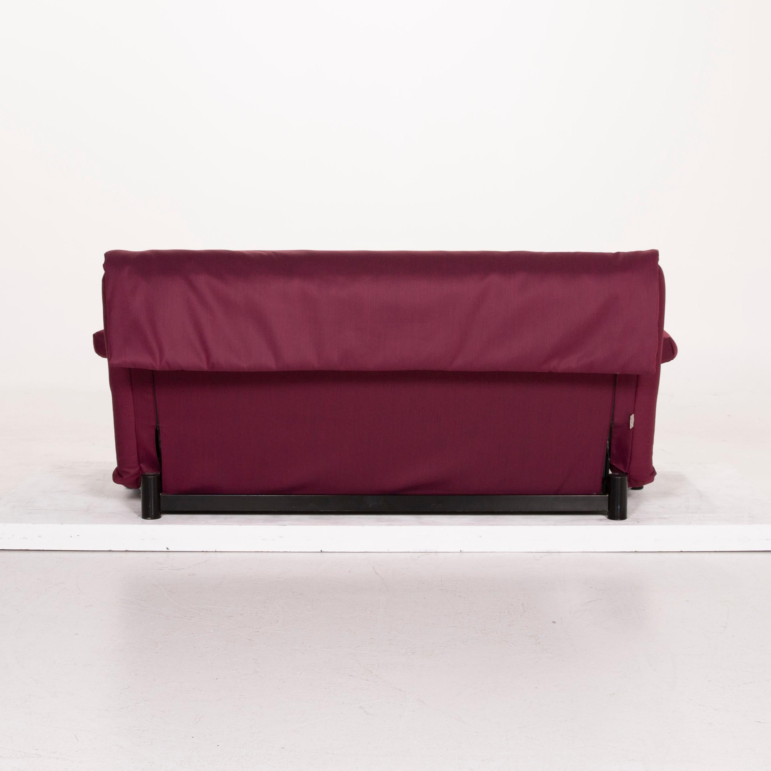 Ligne Roset Multy Fabric Sofa Purple Three-Seat Sleeping Function For Sale 4