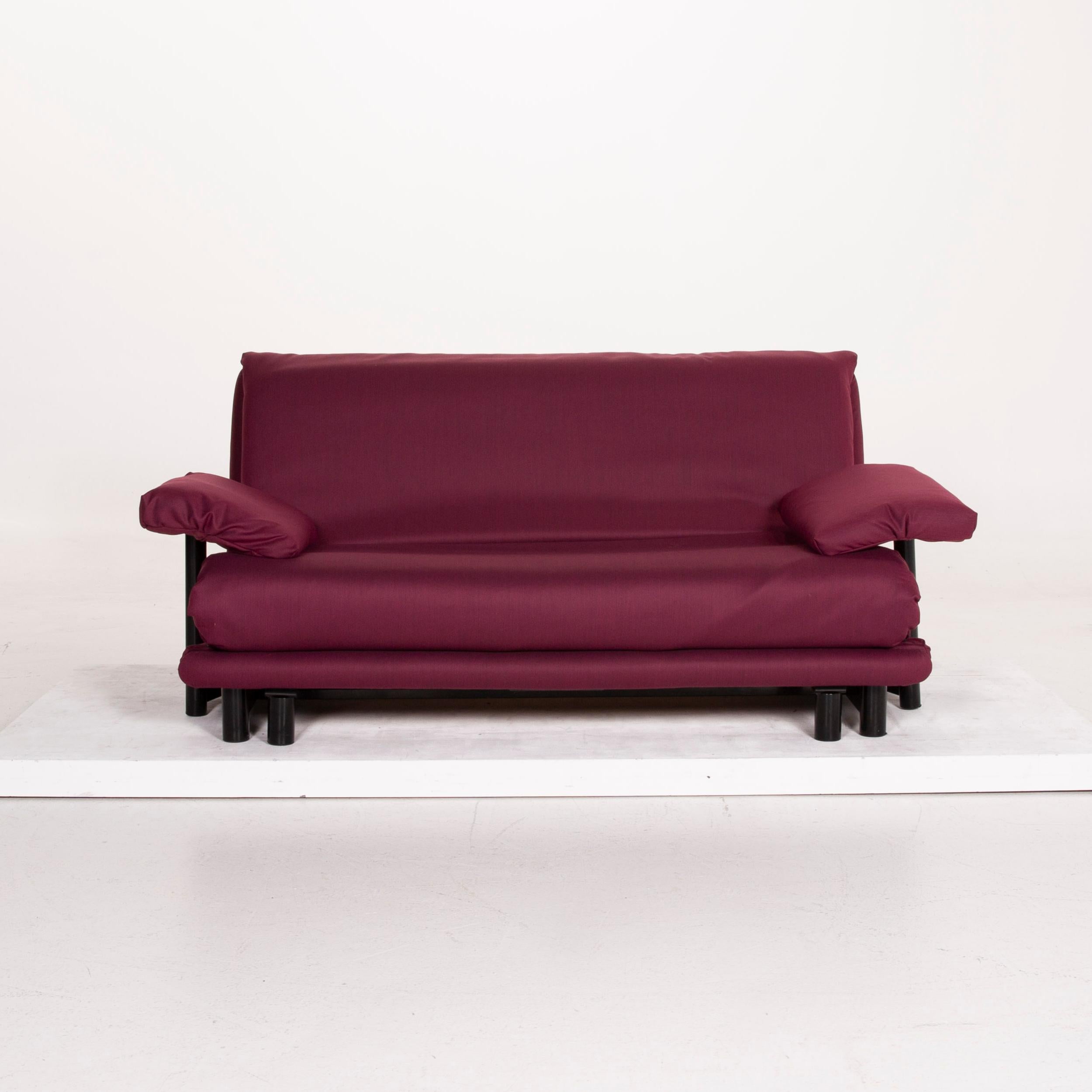 Ligne Roset Multy Fabric Sofa Purple Three-Seat Sleeping Function In Excellent Condition For Sale In Cologne, DE
