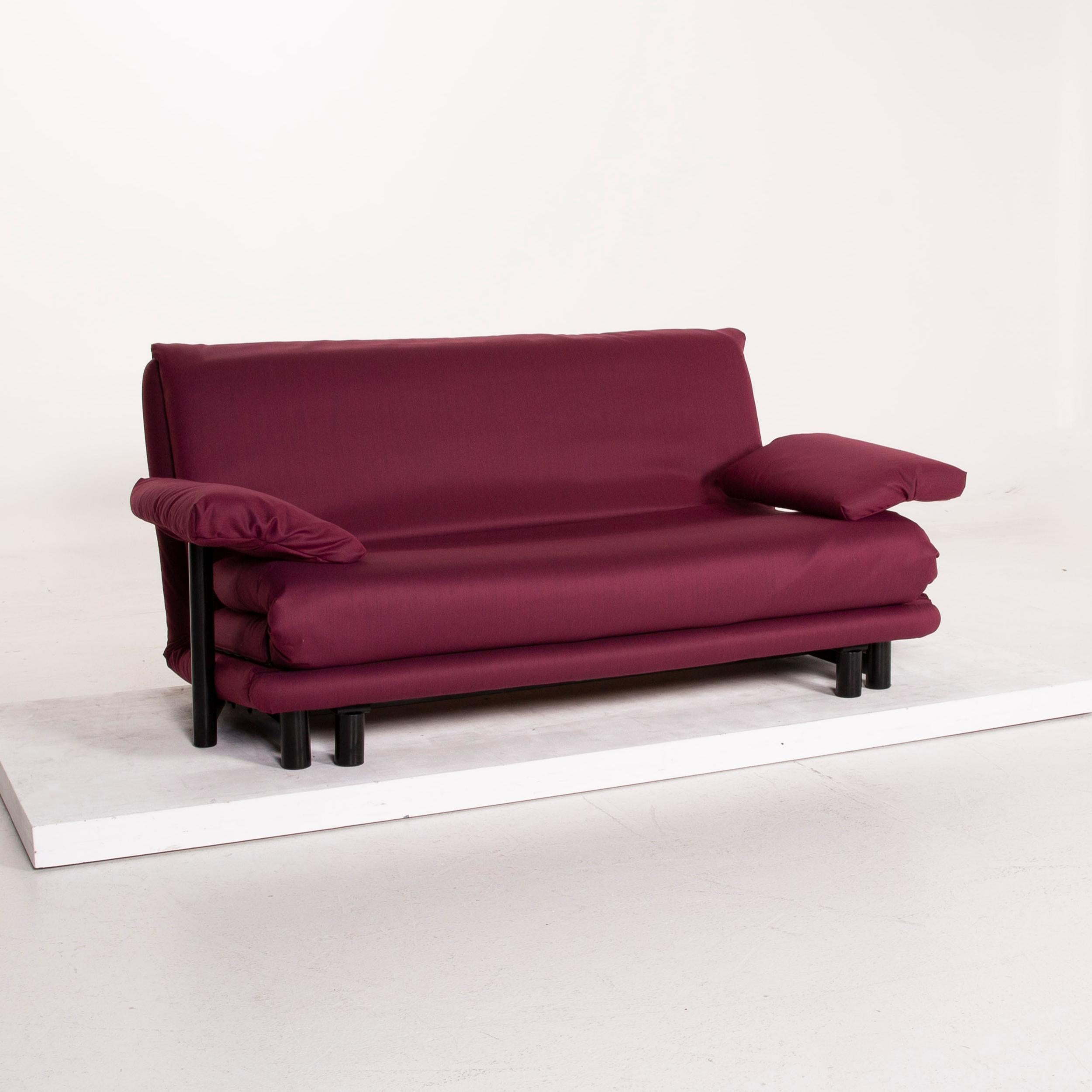 Contemporary Ligne Roset Multy Fabric Sofa Purple Three-Seat Sleeping Function For Sale