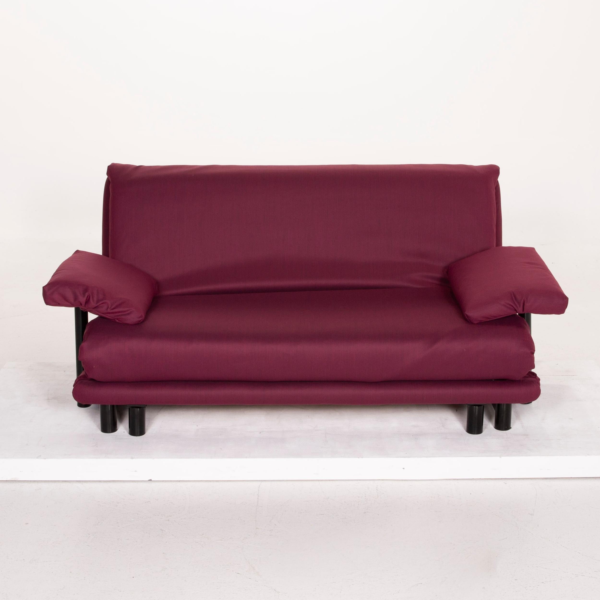 Ligne Roset Multy Fabric Sofa Purple Three-Seat Sleeping Function For Sale 2