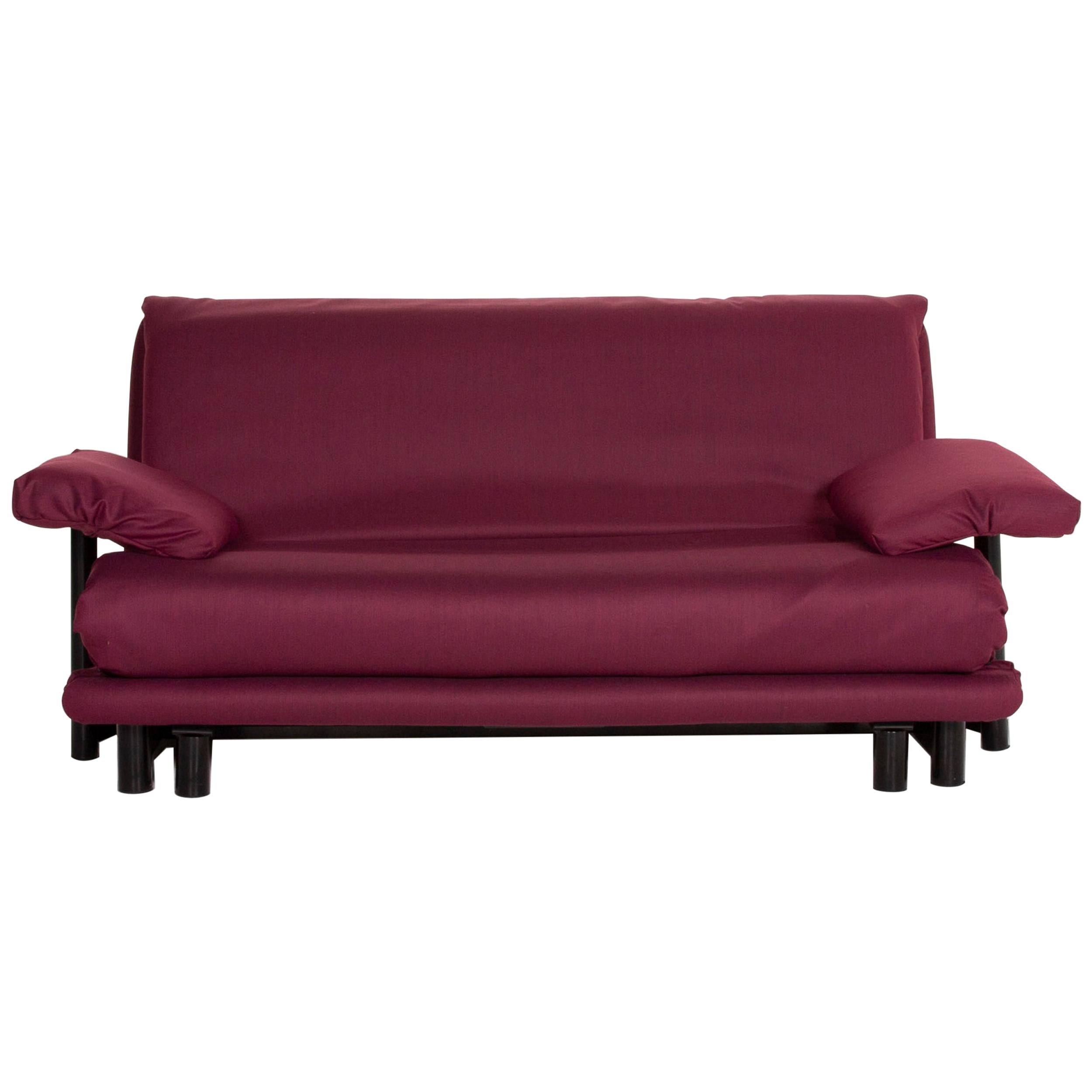Ligne Roset Multy Fabric Sofa Purple Three-Seat Sleeping Function For Sale