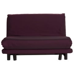 Ligne Roset Multy Fabric Sofa Purple Two-Seater Sofa Bed Function Sleep Function