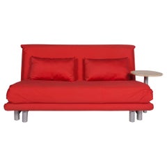 Ligne Roset Multy Fabric Sofa Red Sofa Bed Sleep Function Function Couch