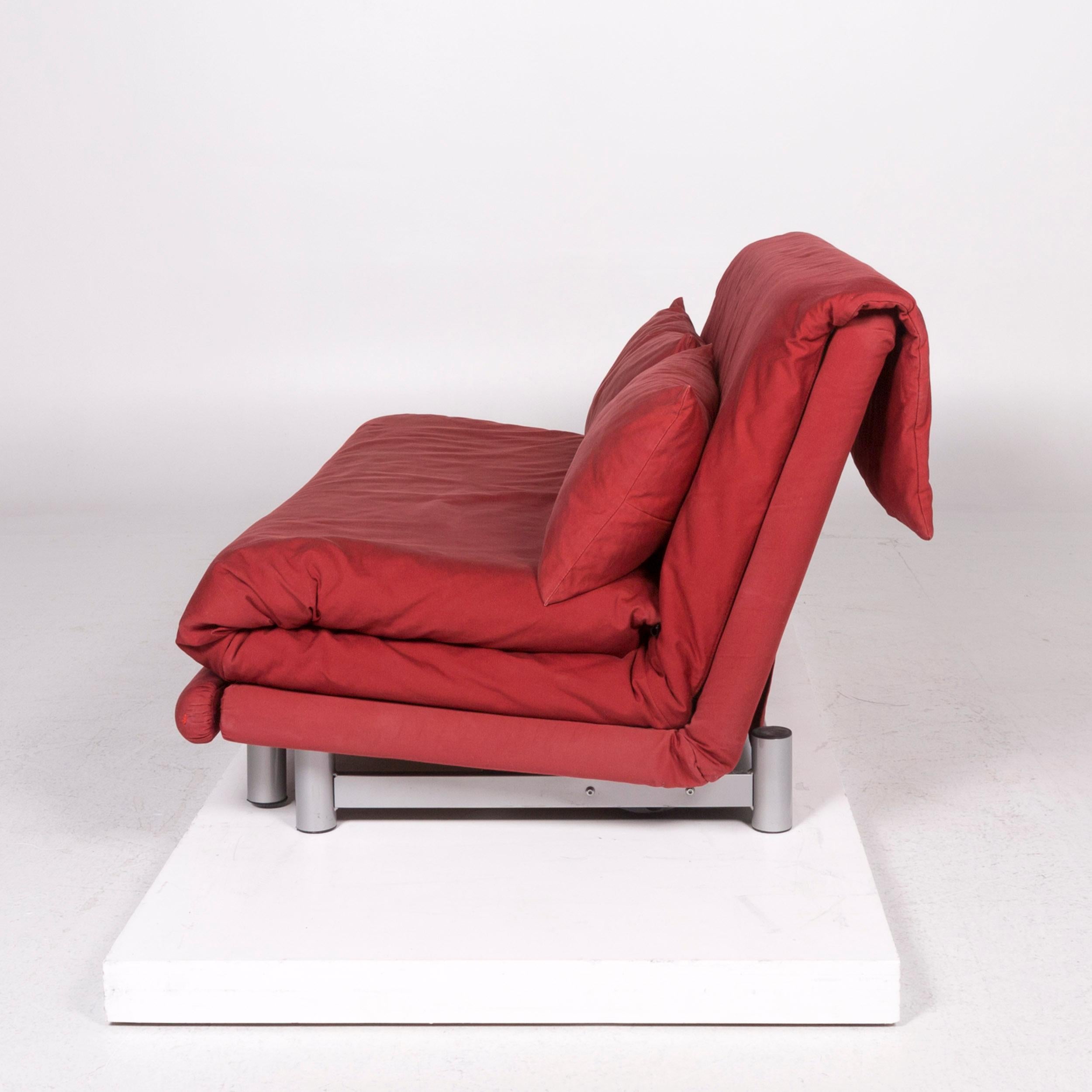 Ligne Roset Multy Fabric Sofa Red Two-Seat Sleeping Function 4