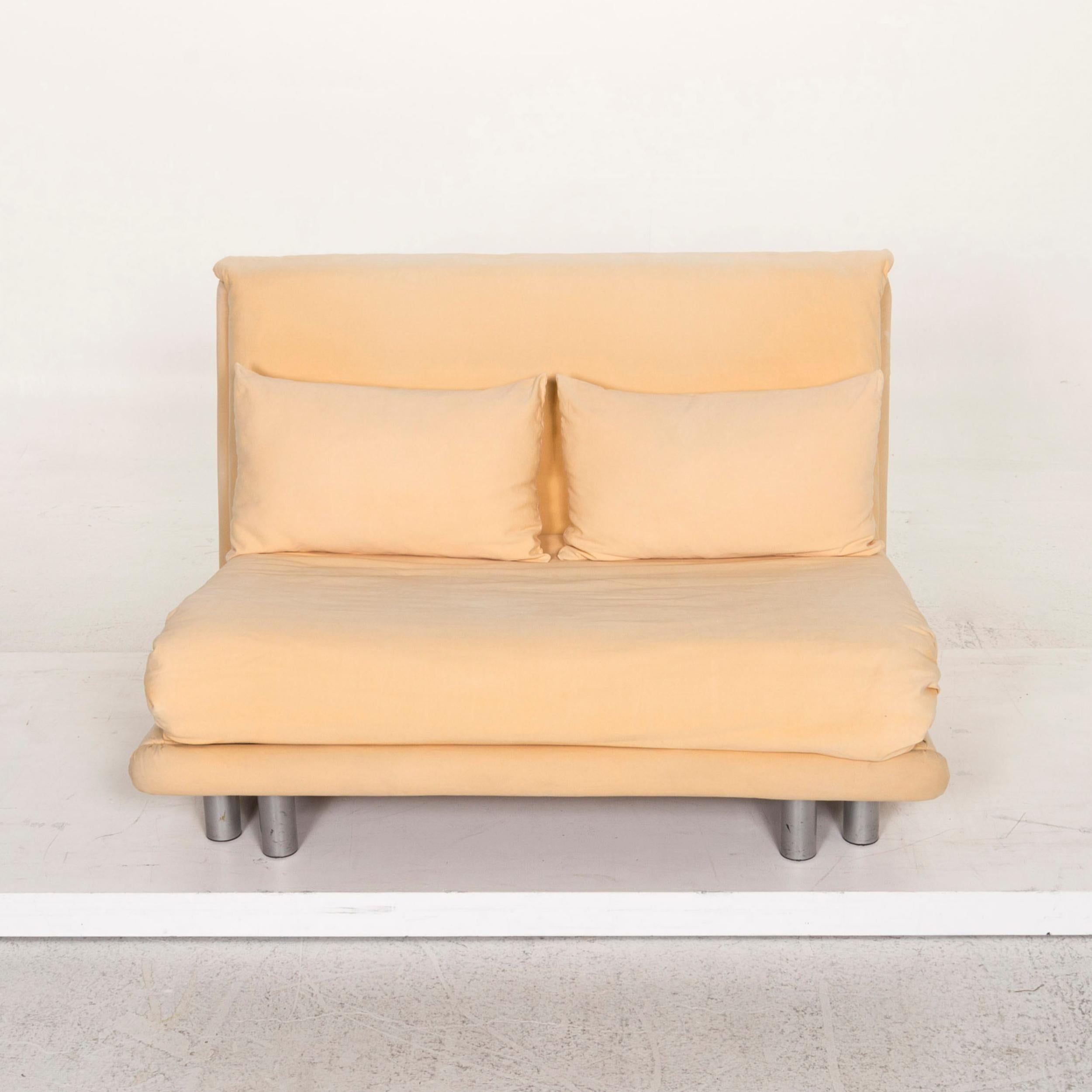 Ligne Roset Multy Fabric Sofa Yellow Two-Seat 1.5-Seat Sleep Function 4