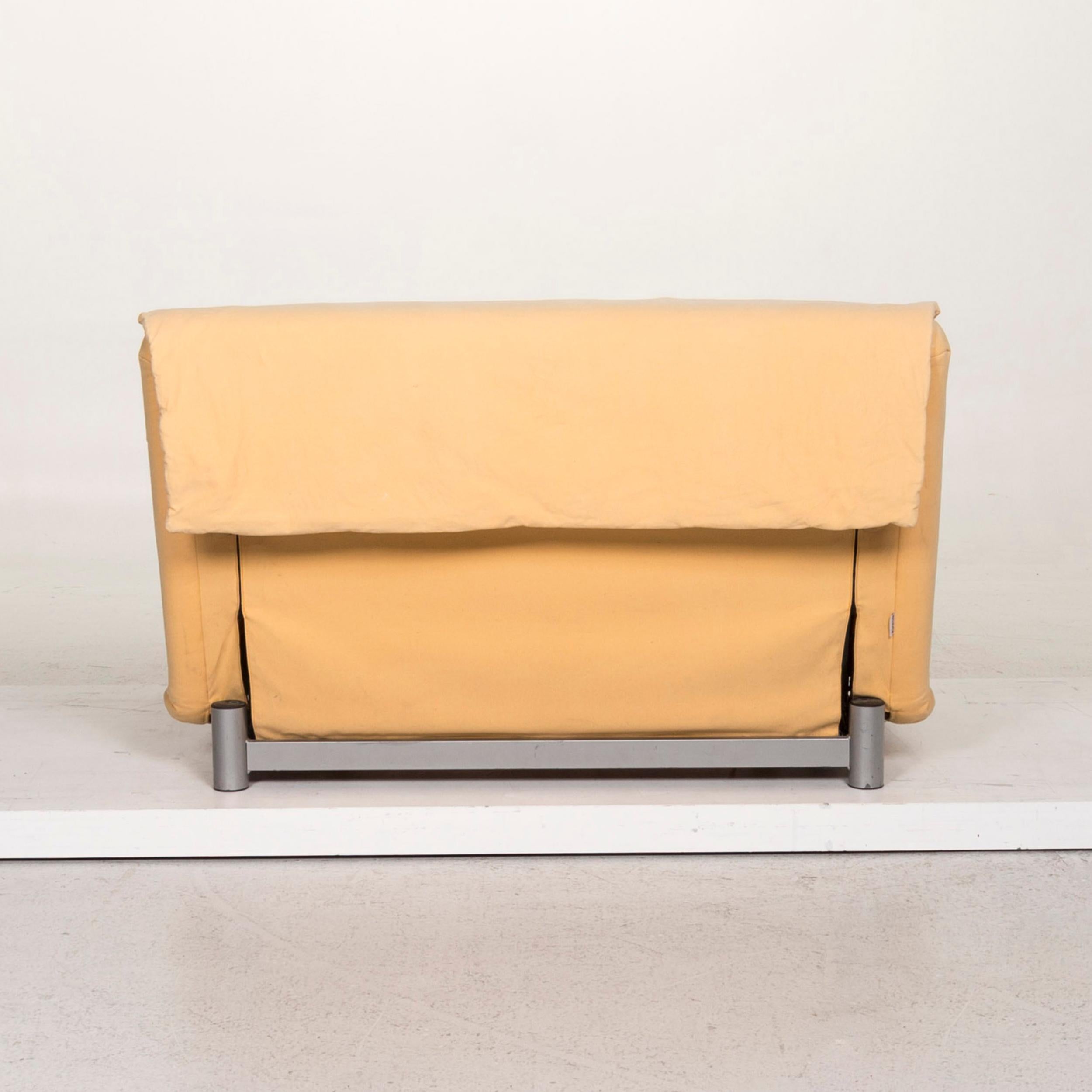 Ligne Roset Multy Fabric Sofa Yellow Two-Seat 1.5-Seat Sleep Function 6