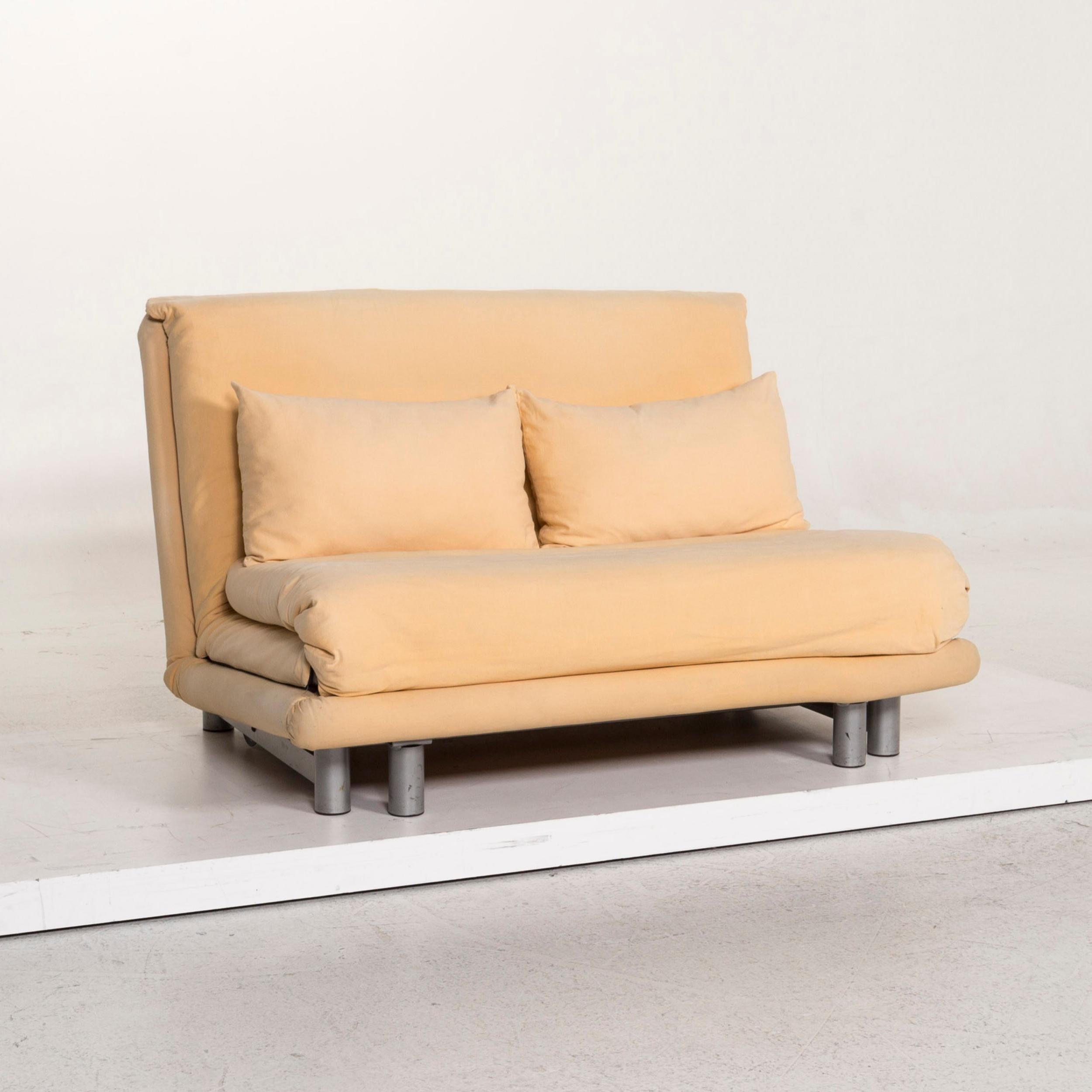 Ligne Roset Multy Fabric Sofa Yellow Two-Seat 1.5-Seat Sleep Function 3