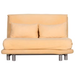 Ligne Roset Multy Fabric Sofa Yellow Two-Seat 1.5-Seat Sleep Function