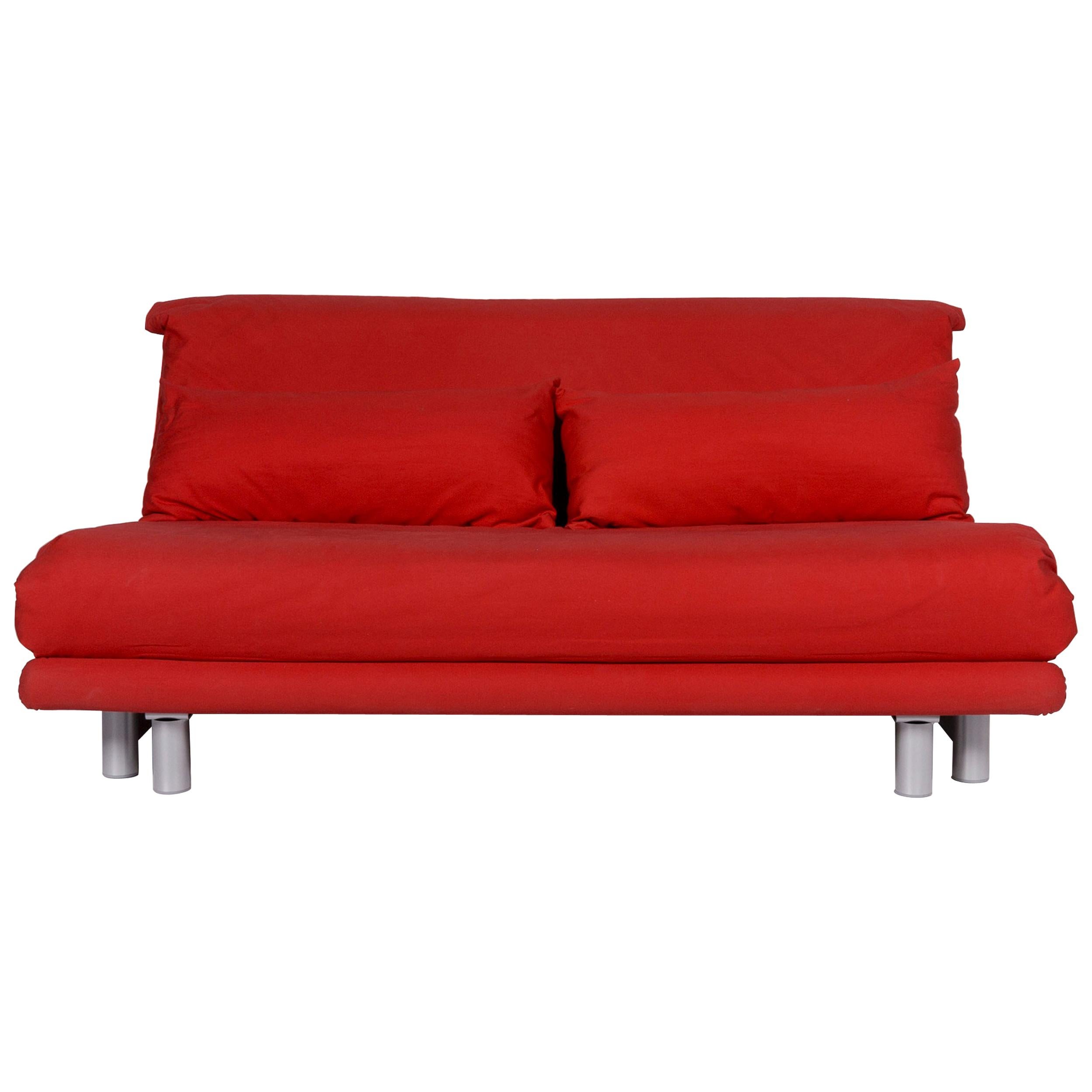 Ligne Roset Multy Stoff Sofa Rot Schlafsofa Schlaffunktion Funktion Couch For Sale