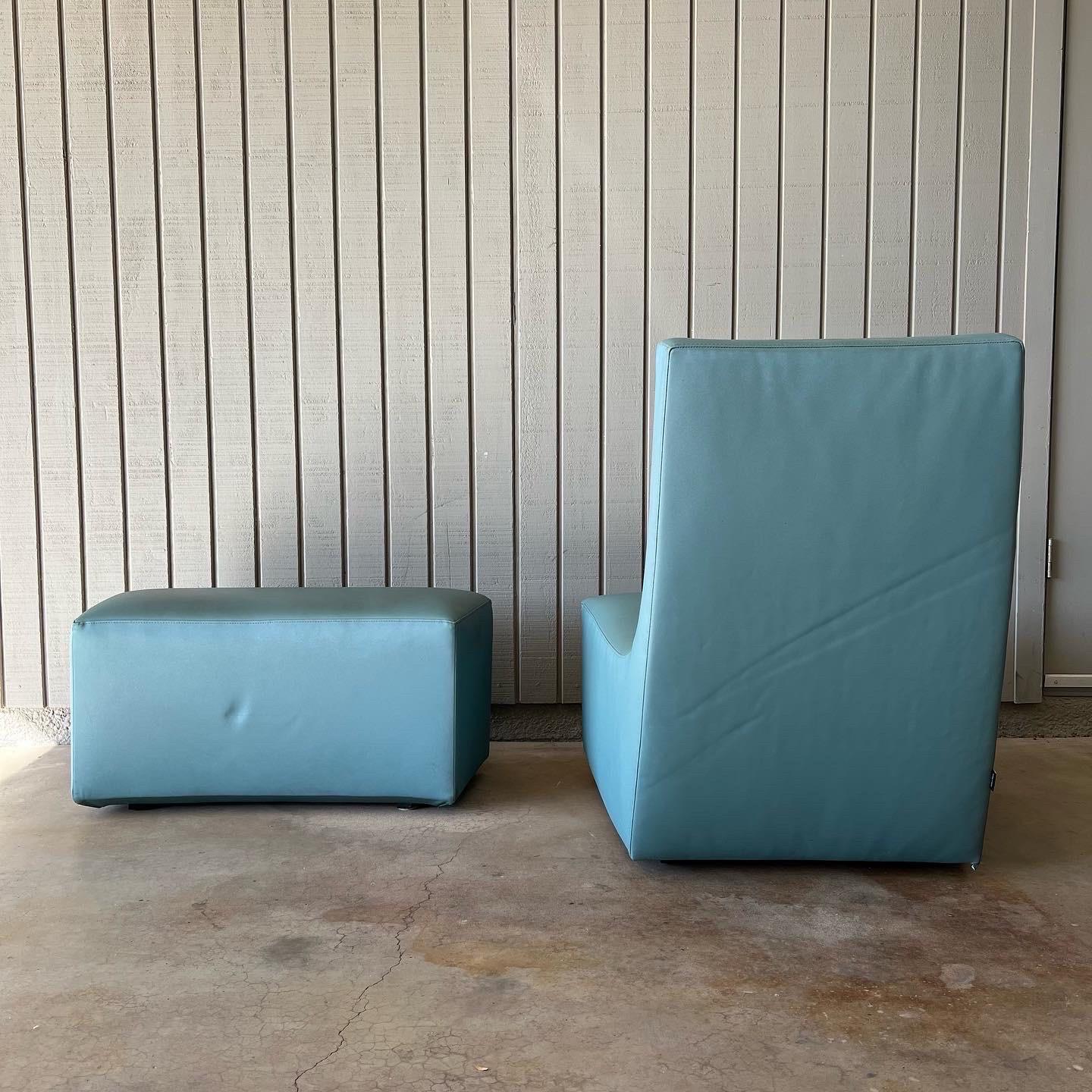 Polyester Ligne Roset Neo lounge chair and ottoman design by Alban-Sébastien Gilles 2002 en vente