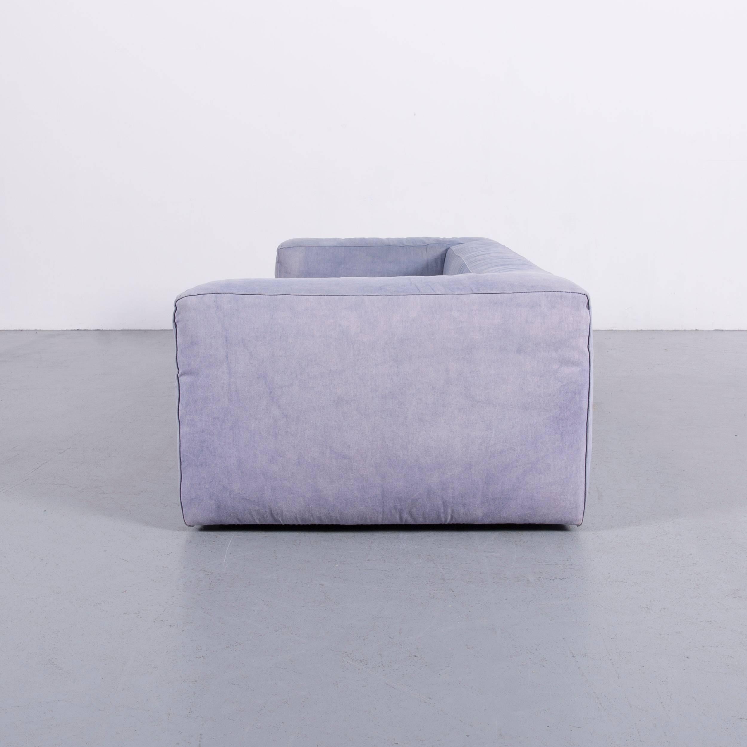 Ligne Roset Nils Designer Fabric Sofa Stonewash Blue 3