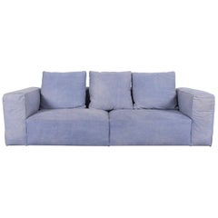 Ligne Roset Nils Designer Fabric Sofa Stonewash Blue