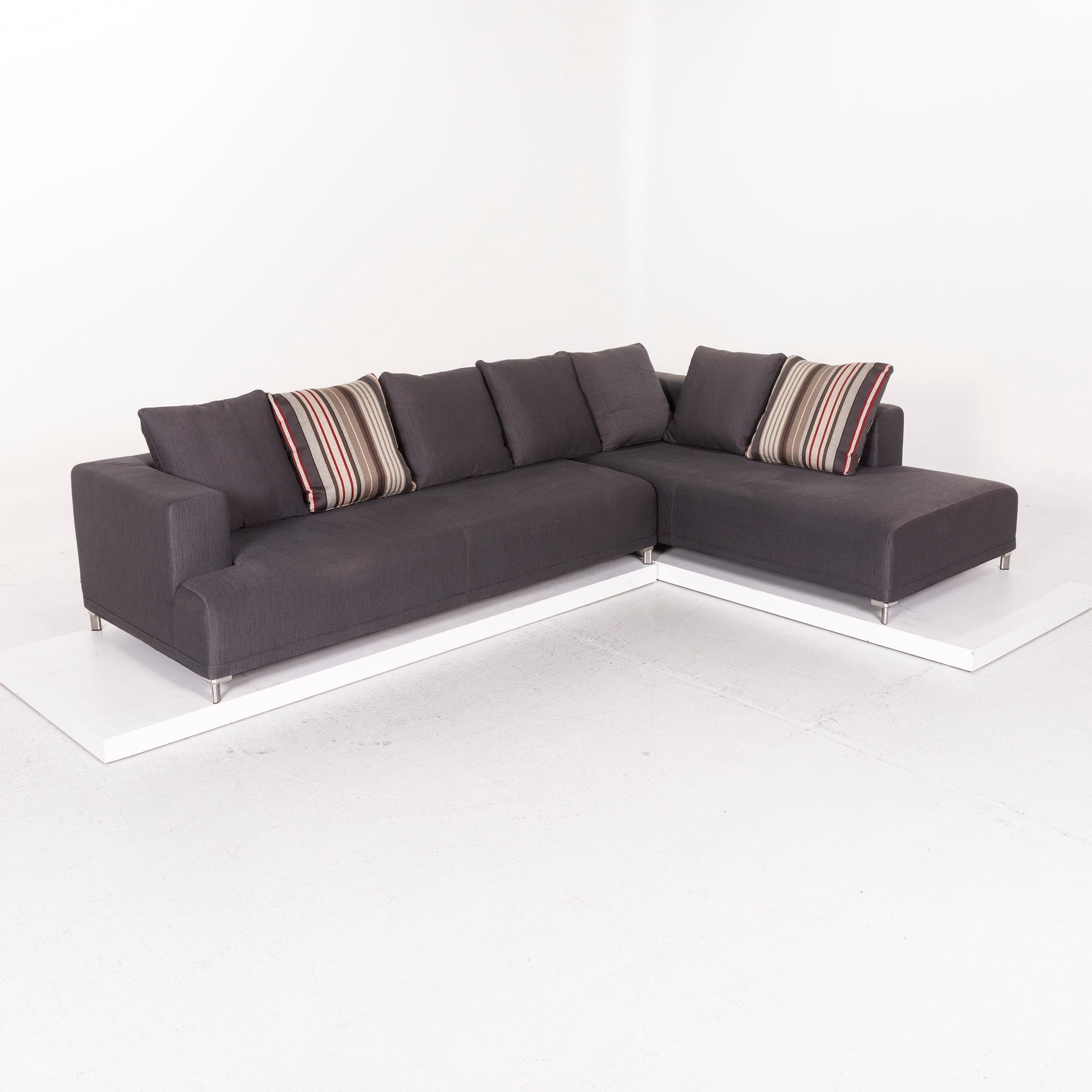 We bring to you a ligne roset opium fabric corner sofa anthracite gray sofa couch.
   
 

 Product measurements in centimeters:
 

Depth 101
Width 317
Height 83
Seat-height 41
Rest-height 66
Seat-depth 54
Seat-width 243
Back-height 43.