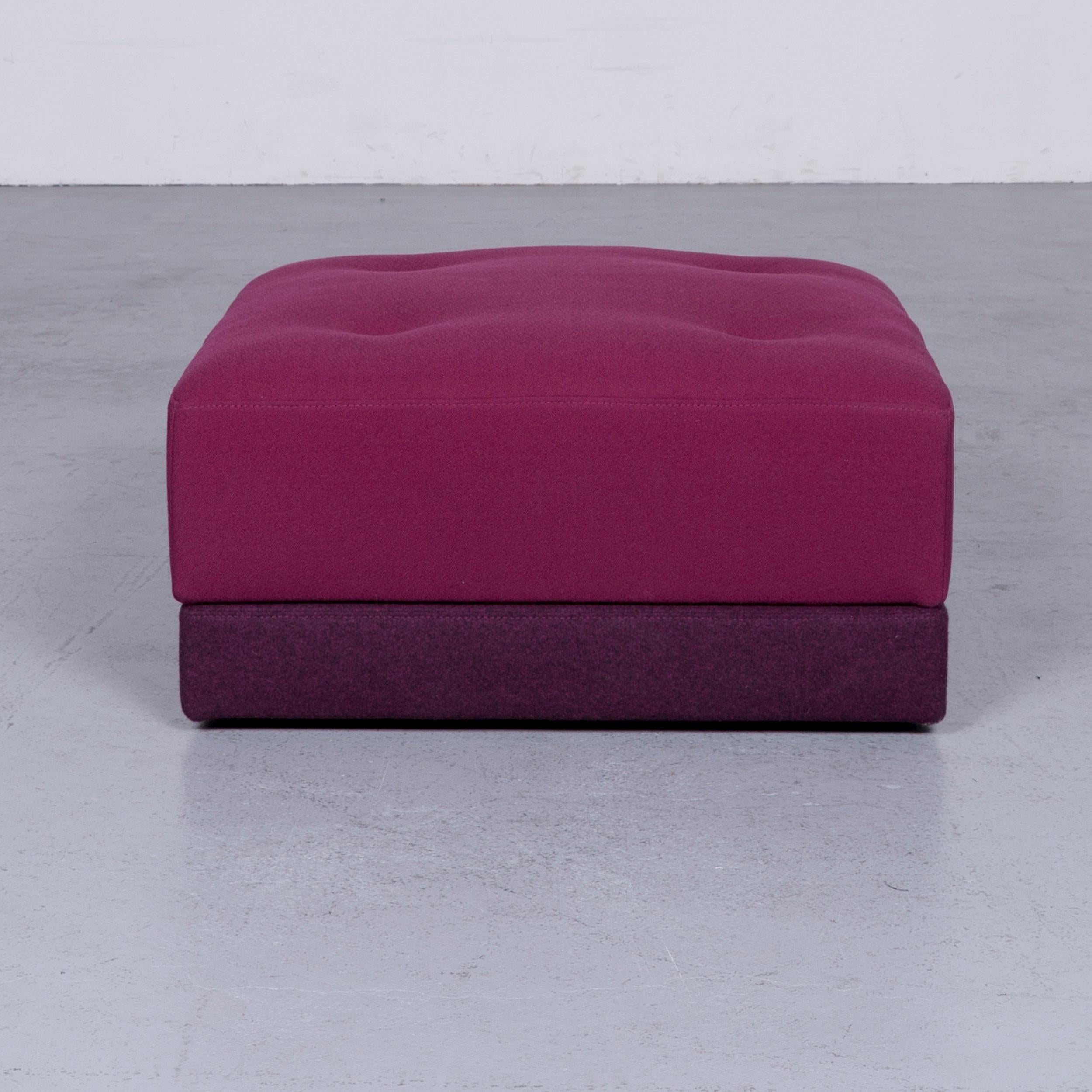 Ligne Roset Patchwork Designer Fabric Corner Sofa Purple Couch For Sale 4