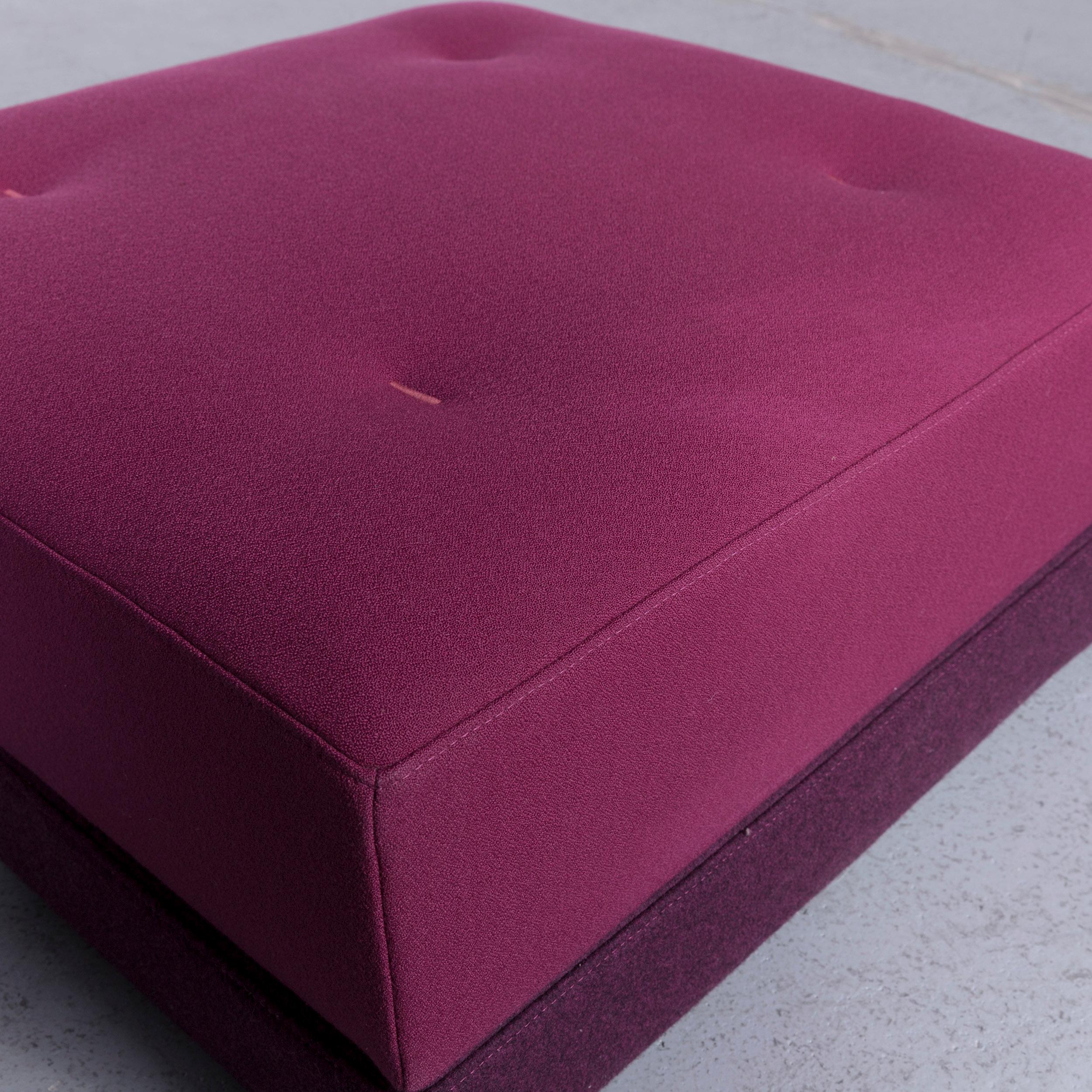 Ligne Roset Patchwork Designer Fabric Corner Sofa Purple Couch For Sale 6