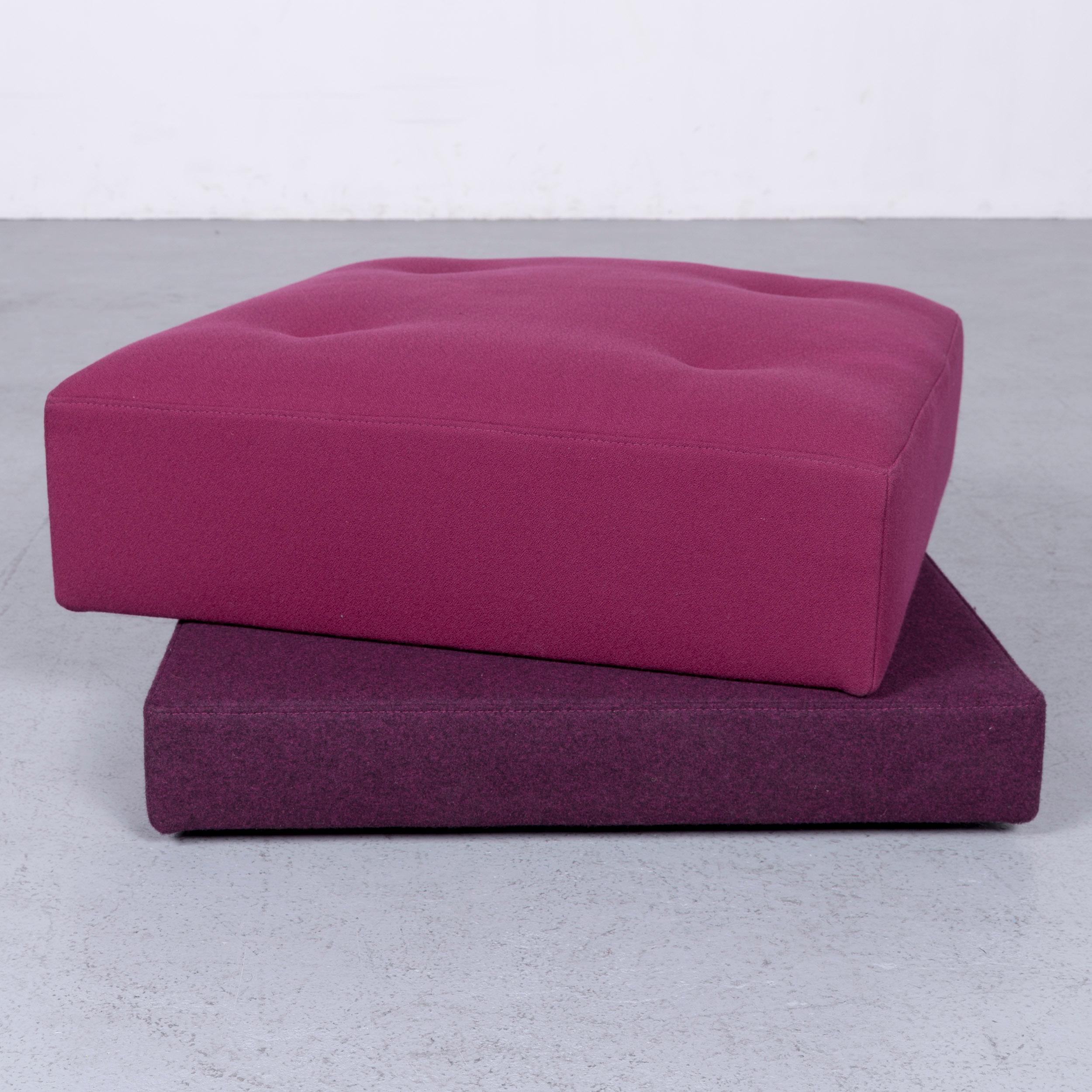 Ligne Roset Patchwork Designer Fabric Corner Sofa Purple Couch For Sale 7