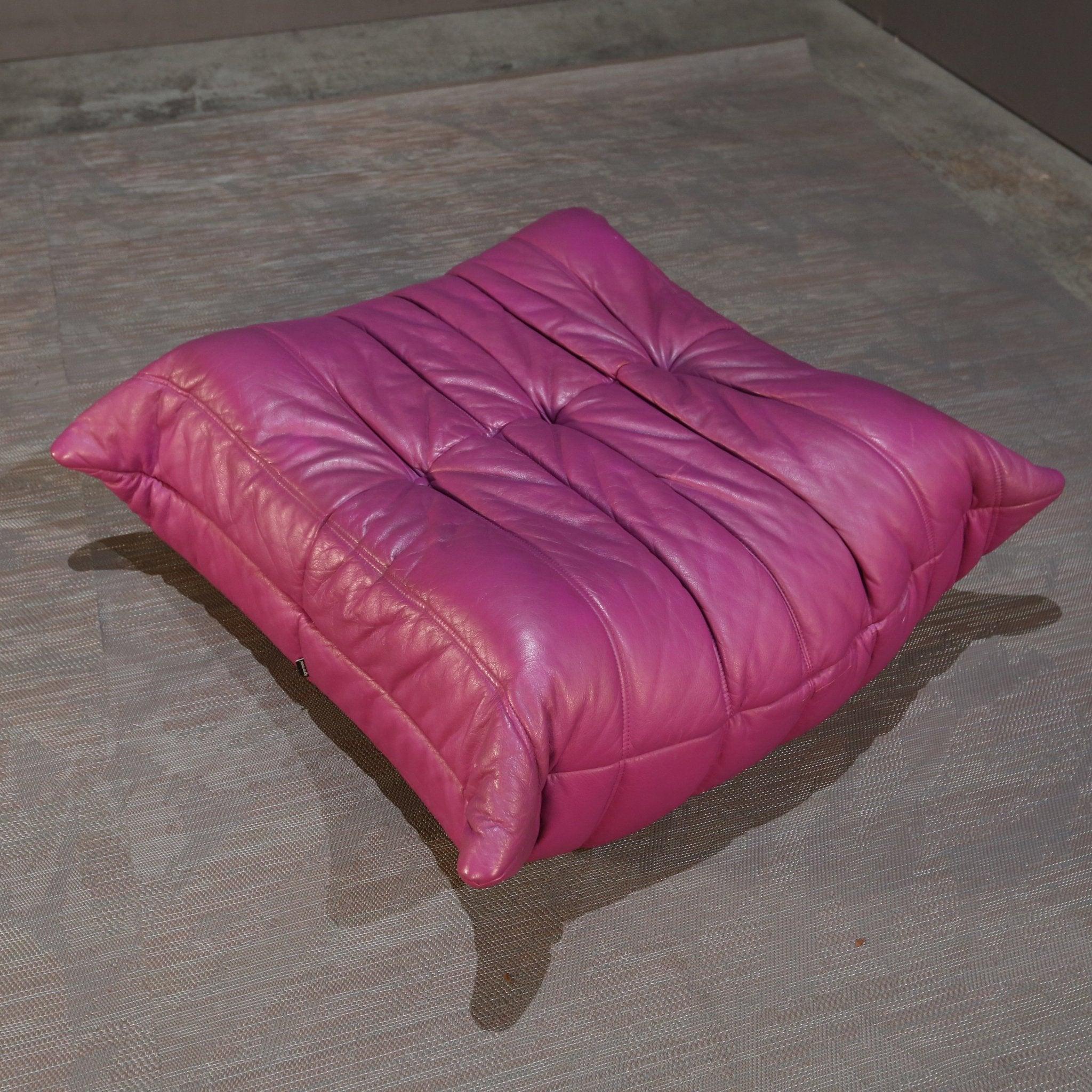 Mid-Century Modern Ligne Roset Pink Togo Ottoman by Michel Ducaroy
