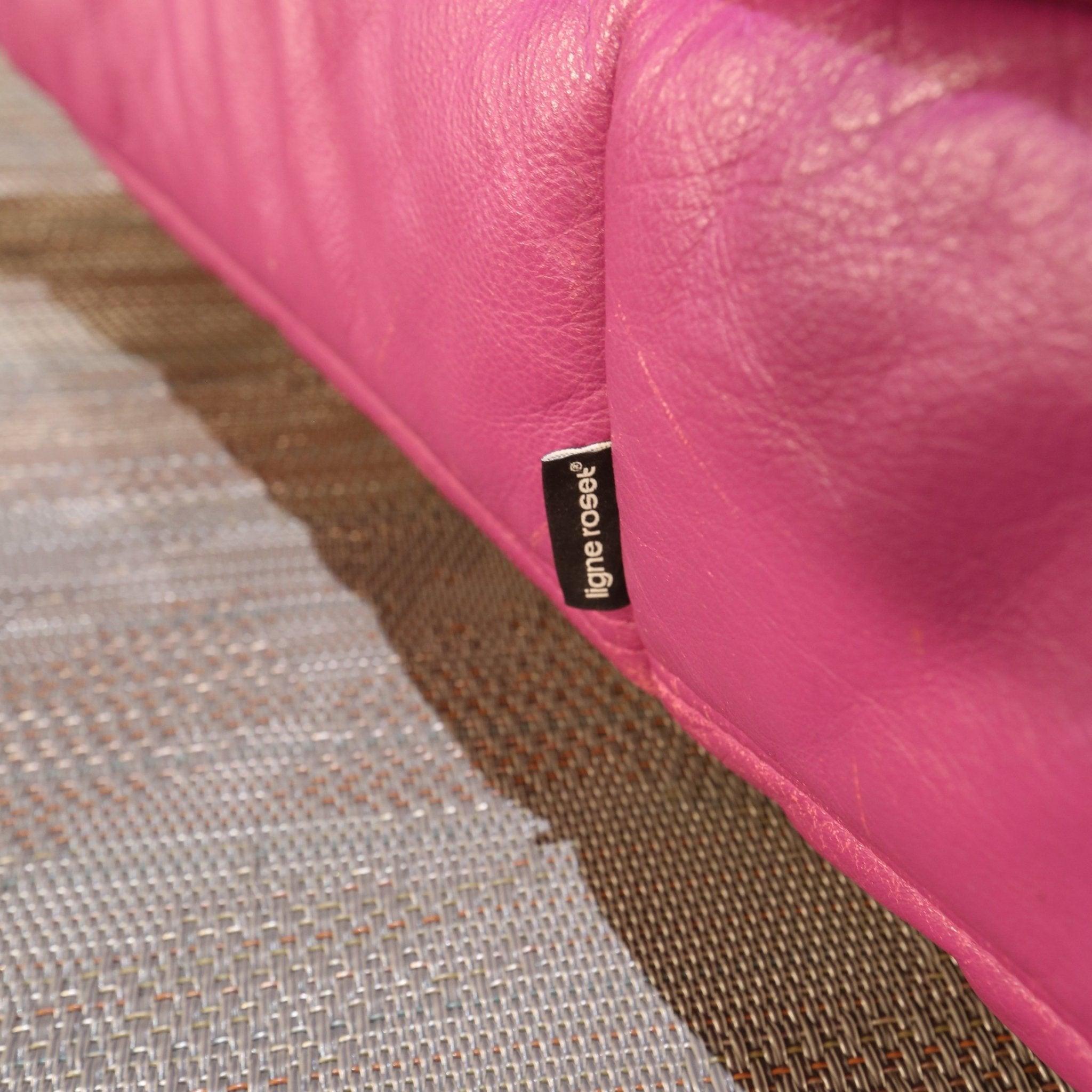 Foam Ligne Roset Pink Togo Ottoman by Michel Ducaroy