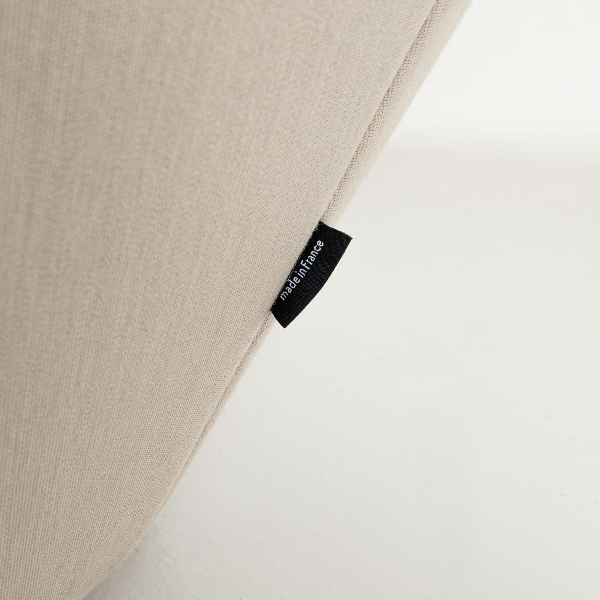 Ligne Roset Ploum 3 Seater High Back Sofa in Off-White/Cream Wool Fabric For Sale 4