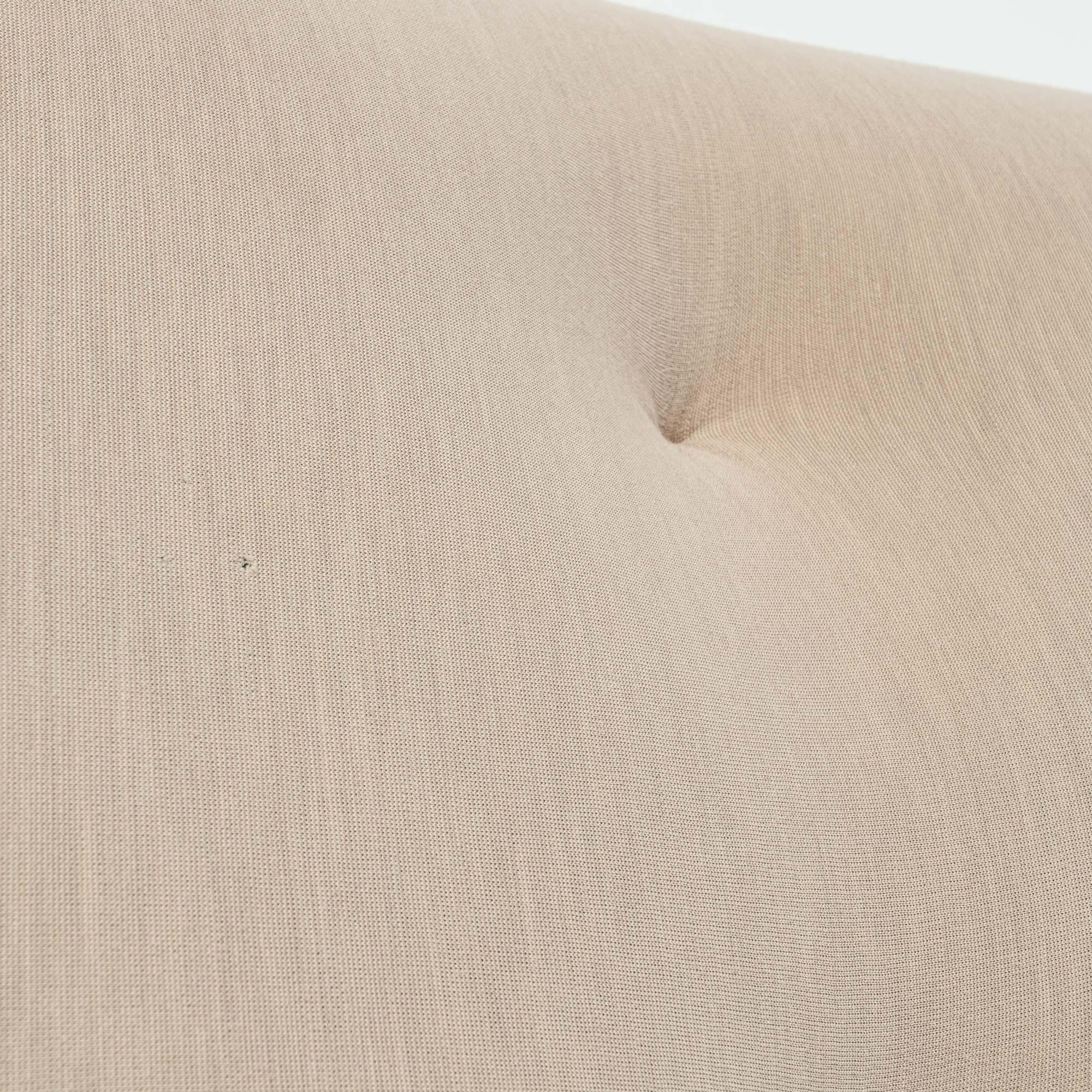 Ligne Roset Ploum 3 Seater High Back Sofa in Off-White/Cream Wool Fabric For Sale 3
