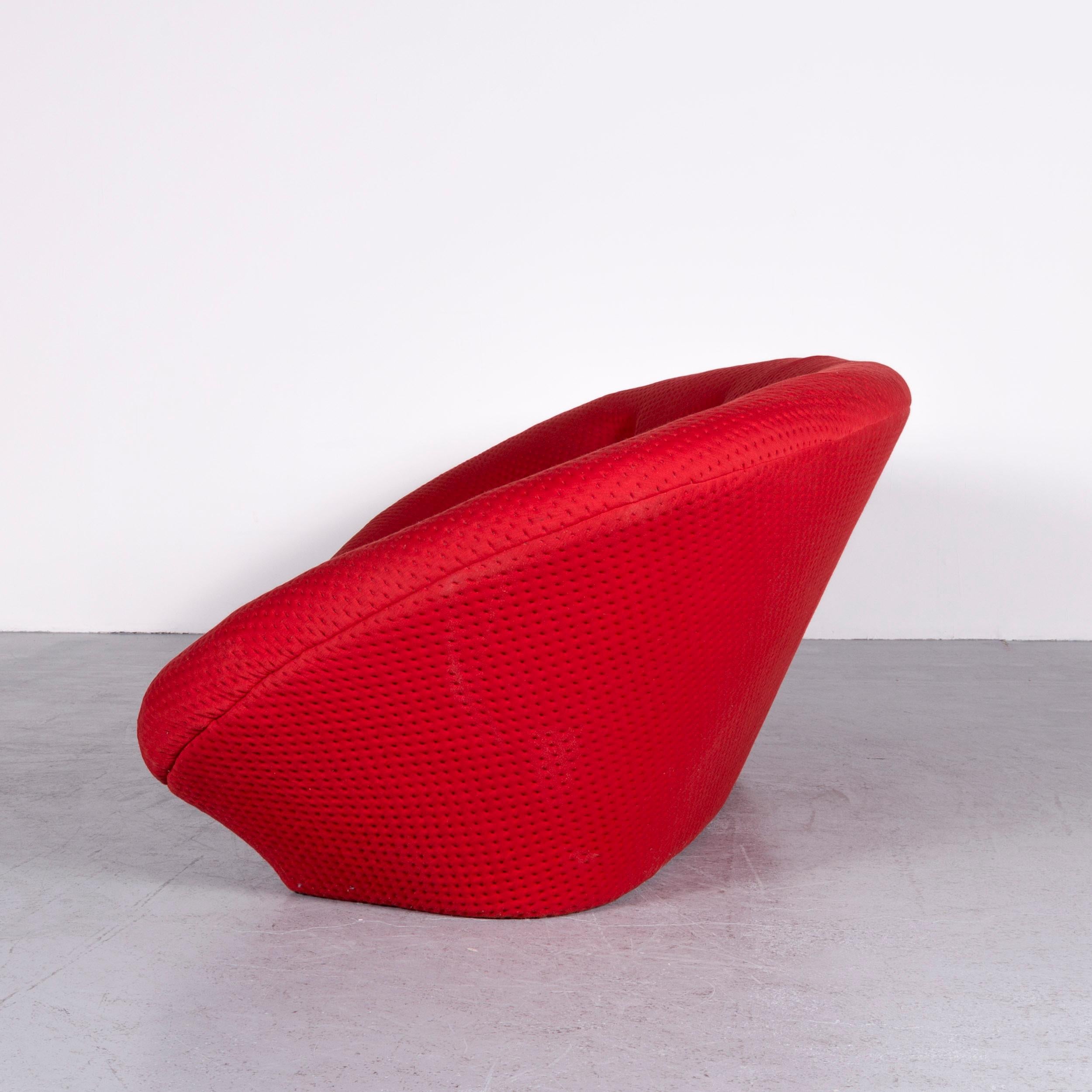 Ligne Roset Ploum Designer Fabric Sofa Red by Erwan & Ronan Bouroullec For Sale 2