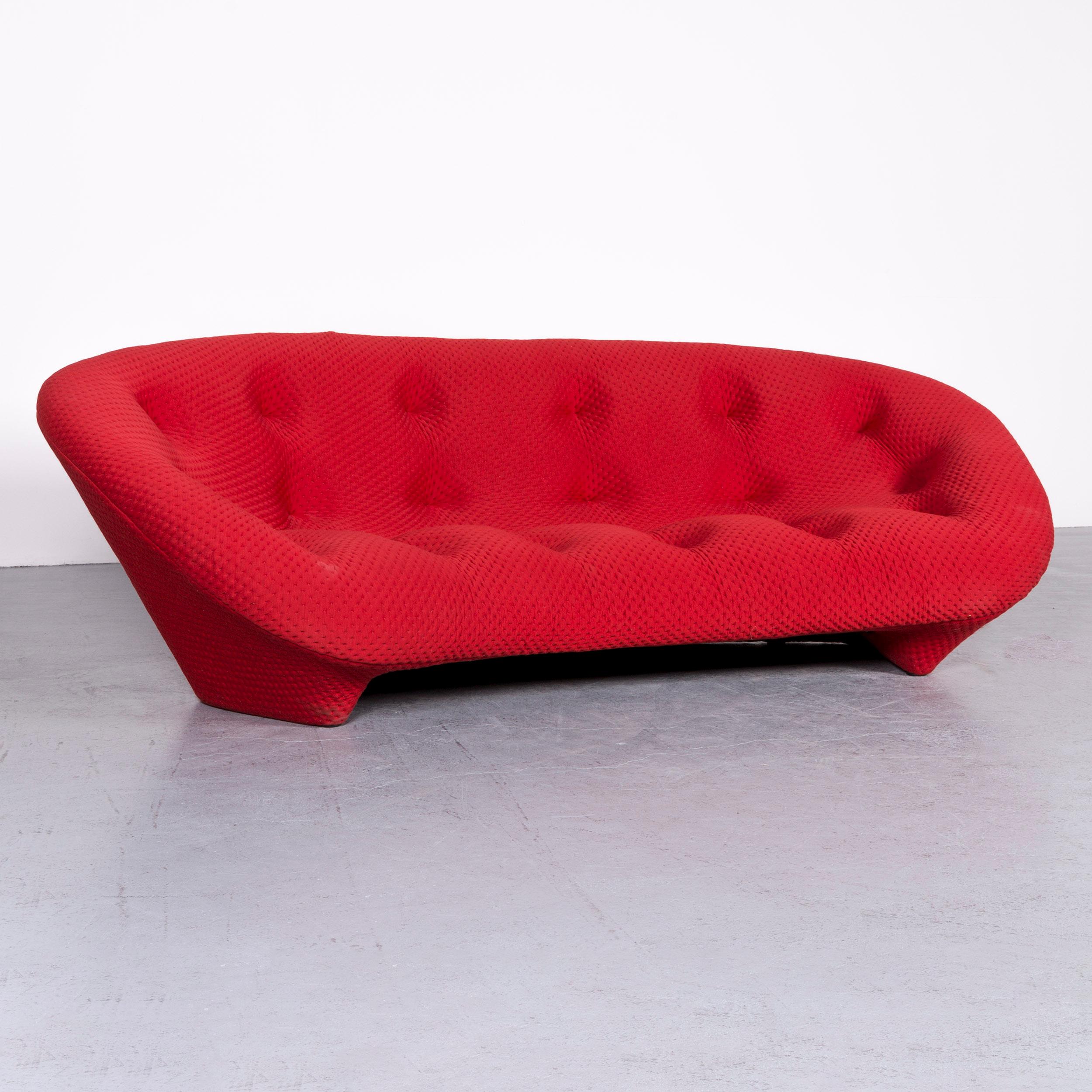 red ploum sofa