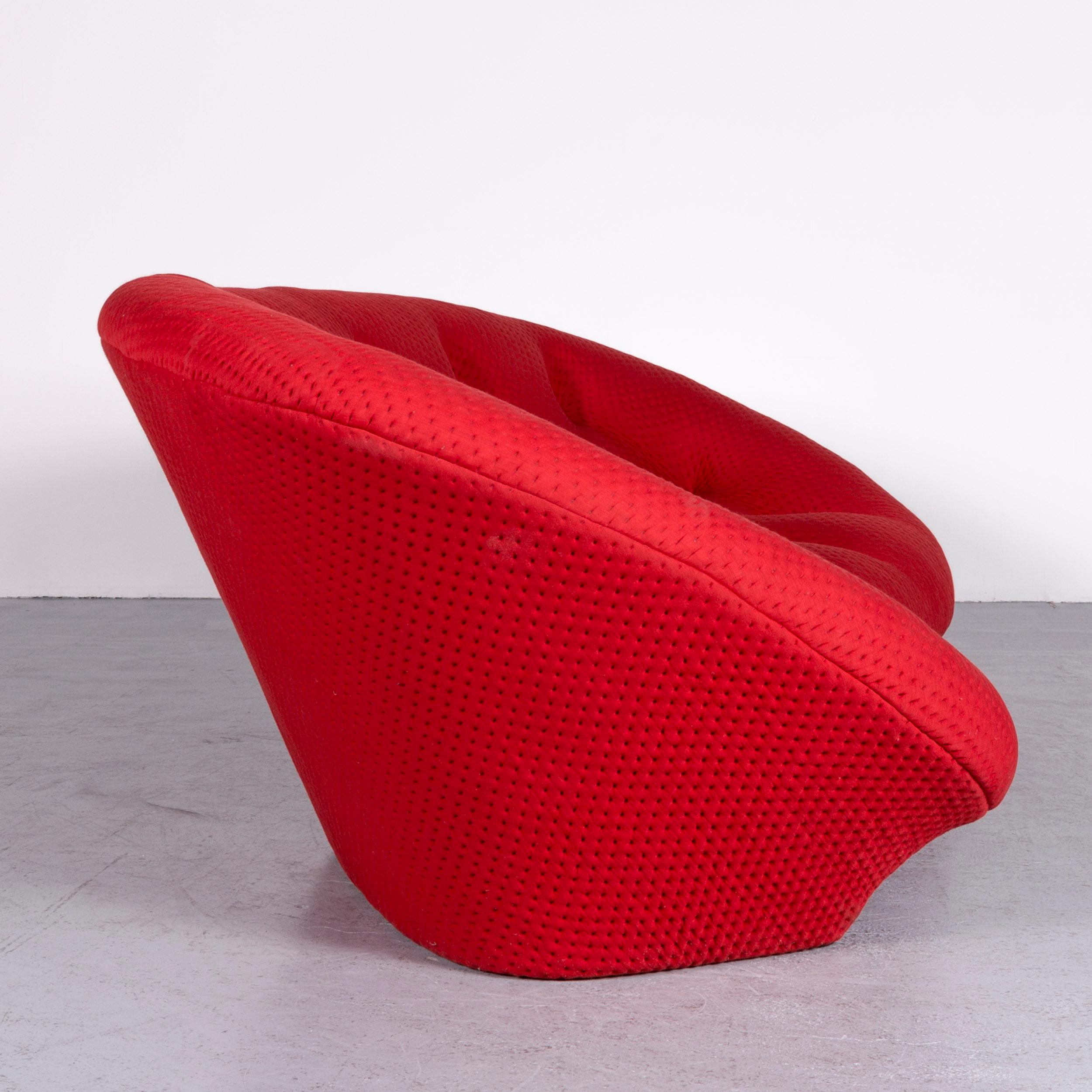 Contemporary Ligne Roset Ploum Designer Fabric Sofa Red by Erwan & Ronan Bouroullec For Sale