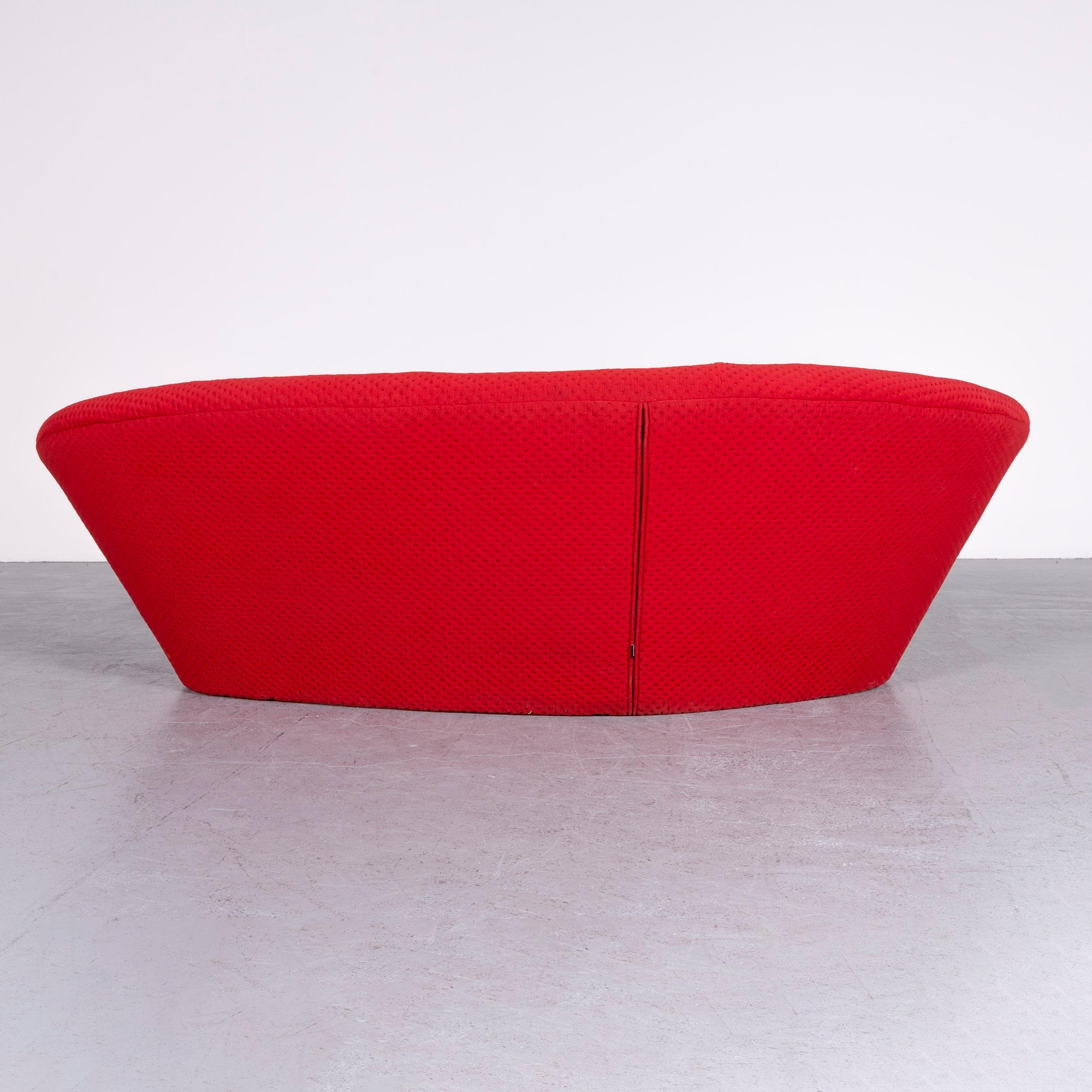 Ligne Roset Ploum Designer Fabric Sofa Red by Erwan & Ronan Bouroullec For Sale 1