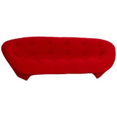 Ligne Roset Ploum Fabric Sofa Red Three-Seater