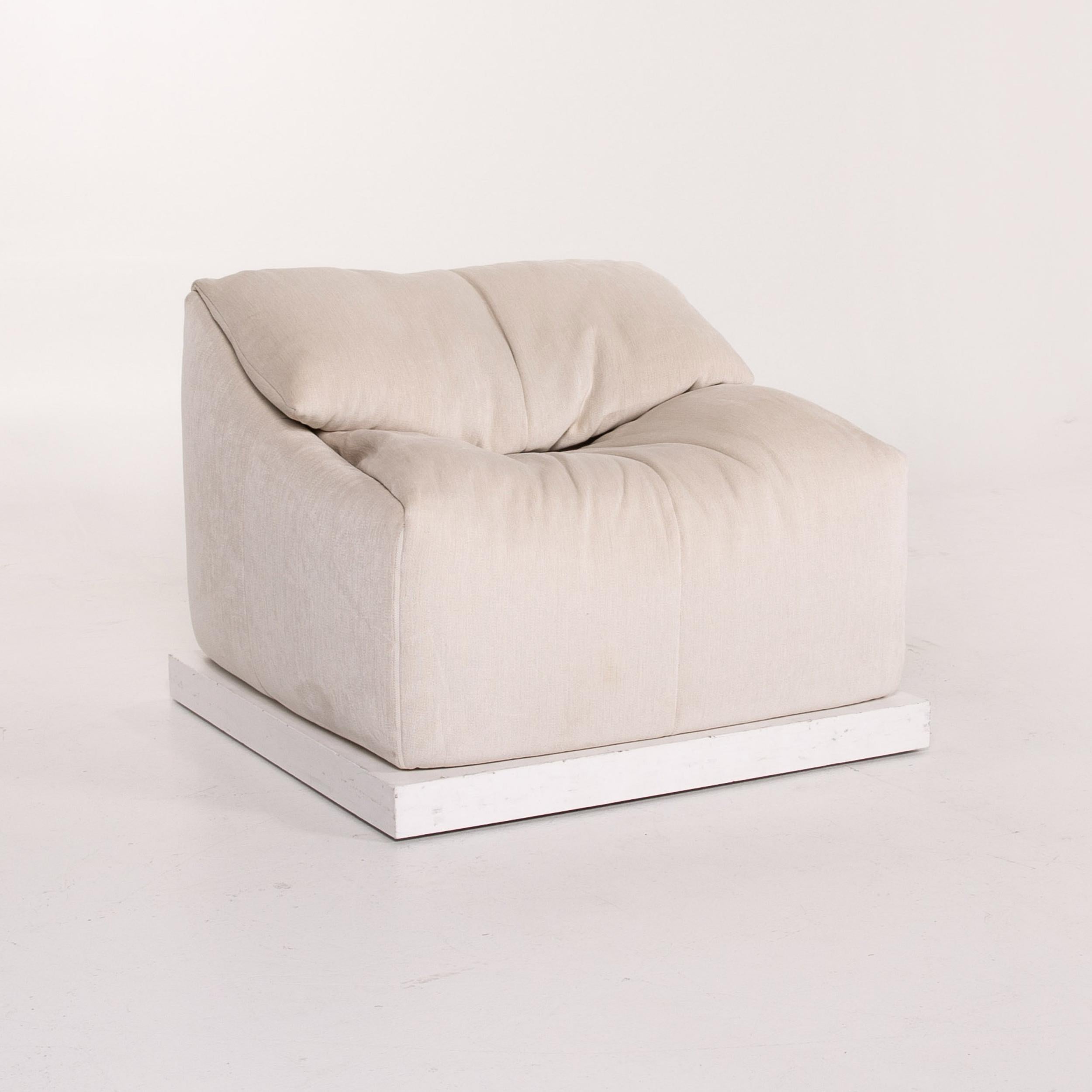 Ligne Roset Plumy Fabric Armchair Cream 1