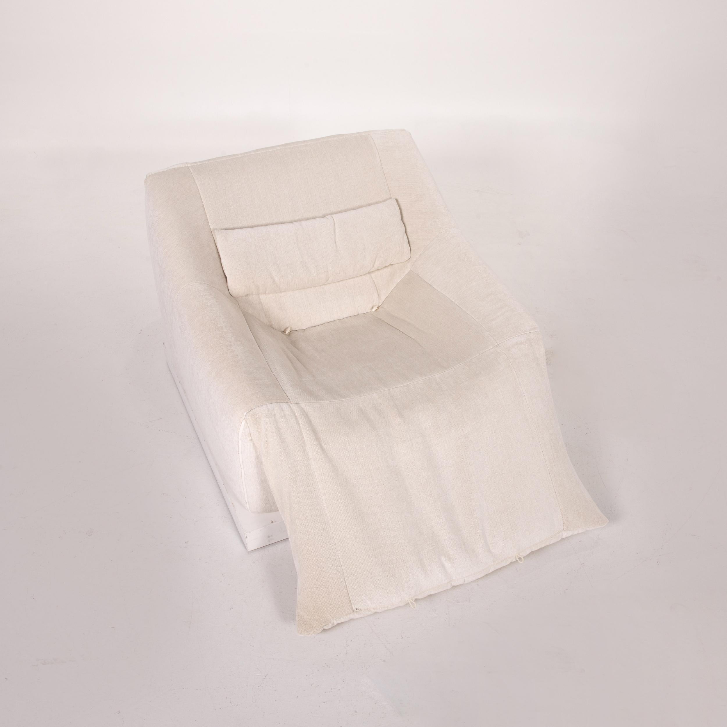 Ligne Roset Plumy Fabric Armchair Cream 2